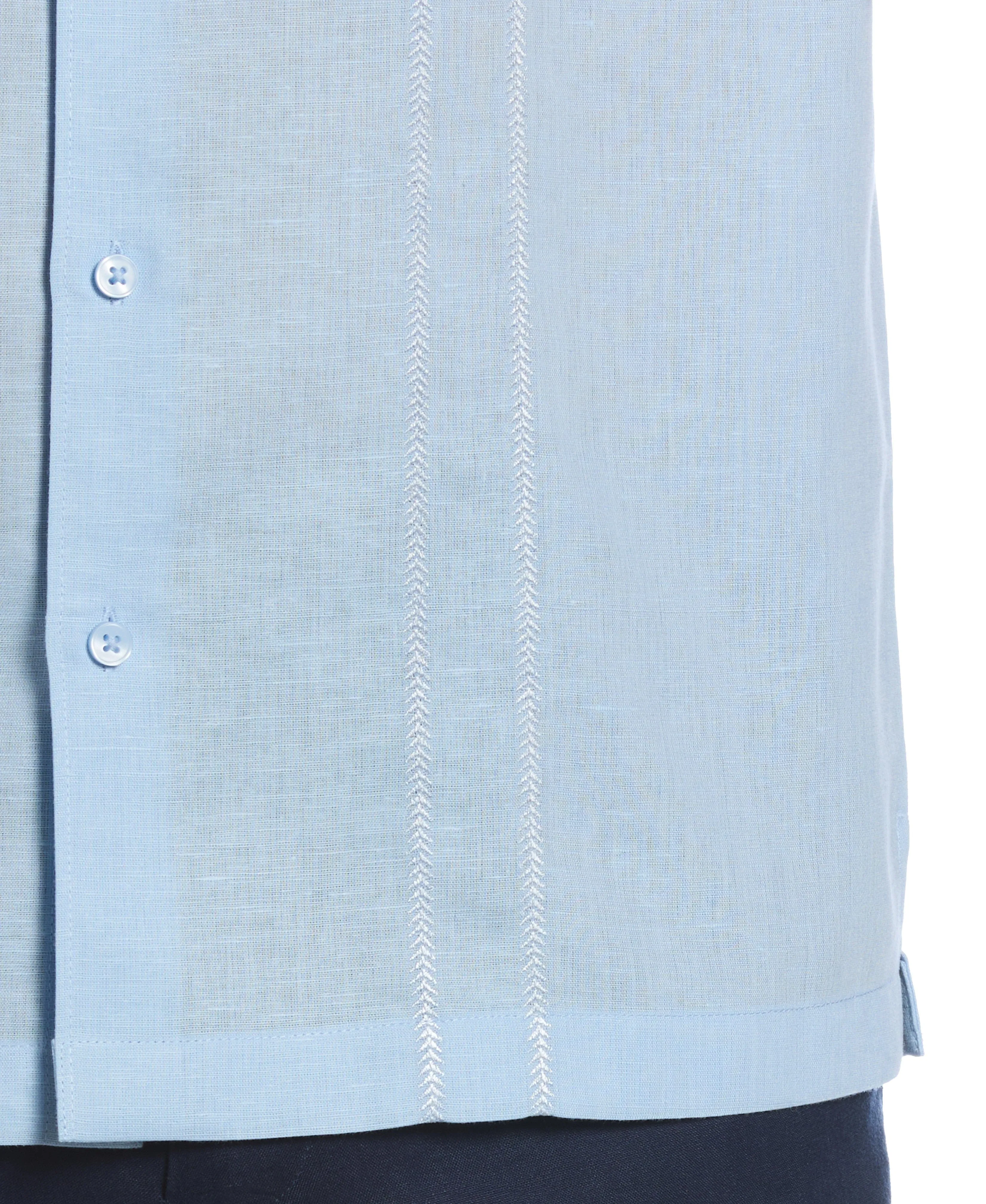 Linen Blend Embroidered Panel Shirt sold by Cubavera product image thumbnail 4