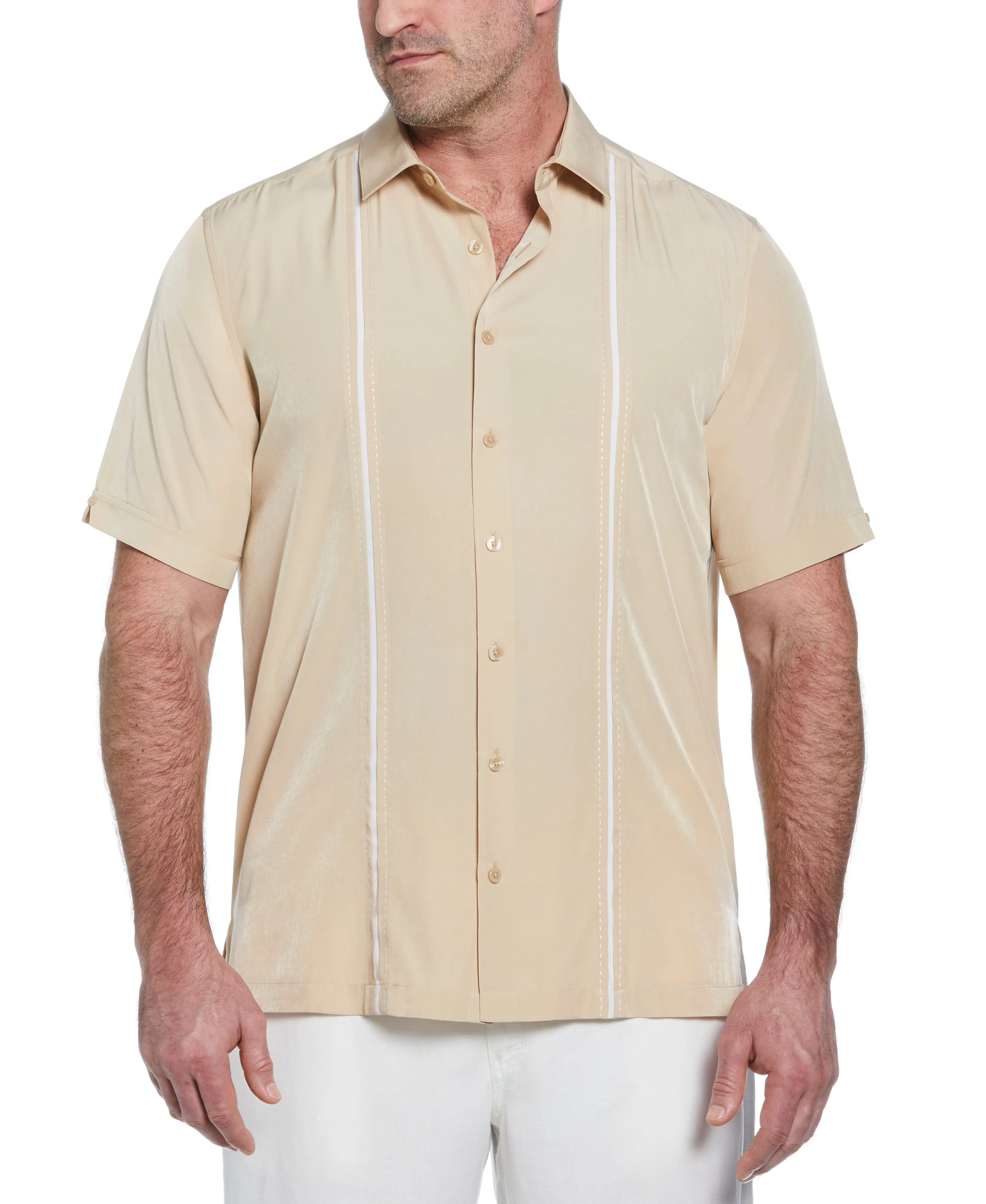Big & Tall Panel Shirt - Contrast Stitching sold by Cubavera