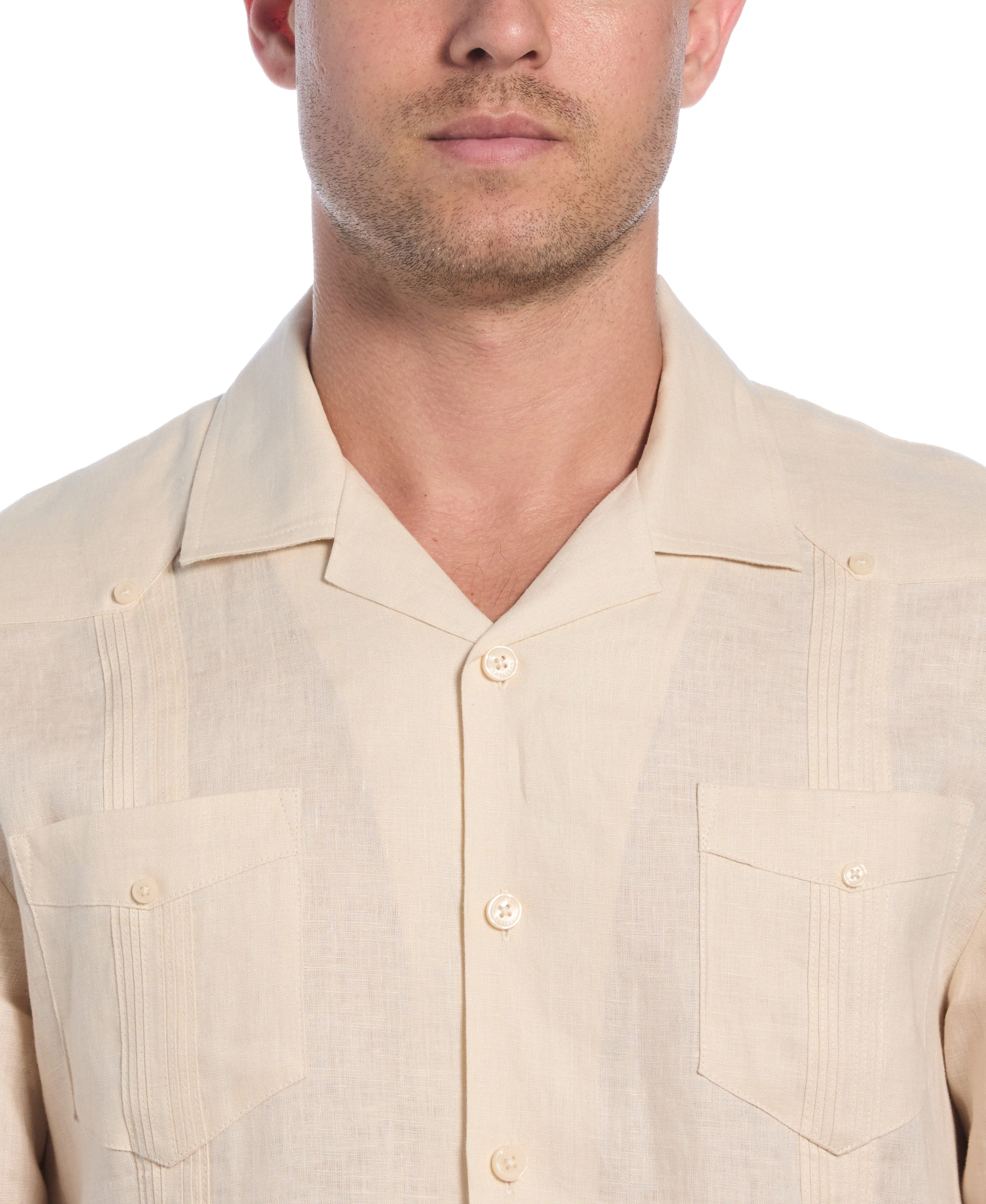 100% Linen Classic Guayabera Shirt - Short Sleeve sold by Cubavera product image thumbnail 3