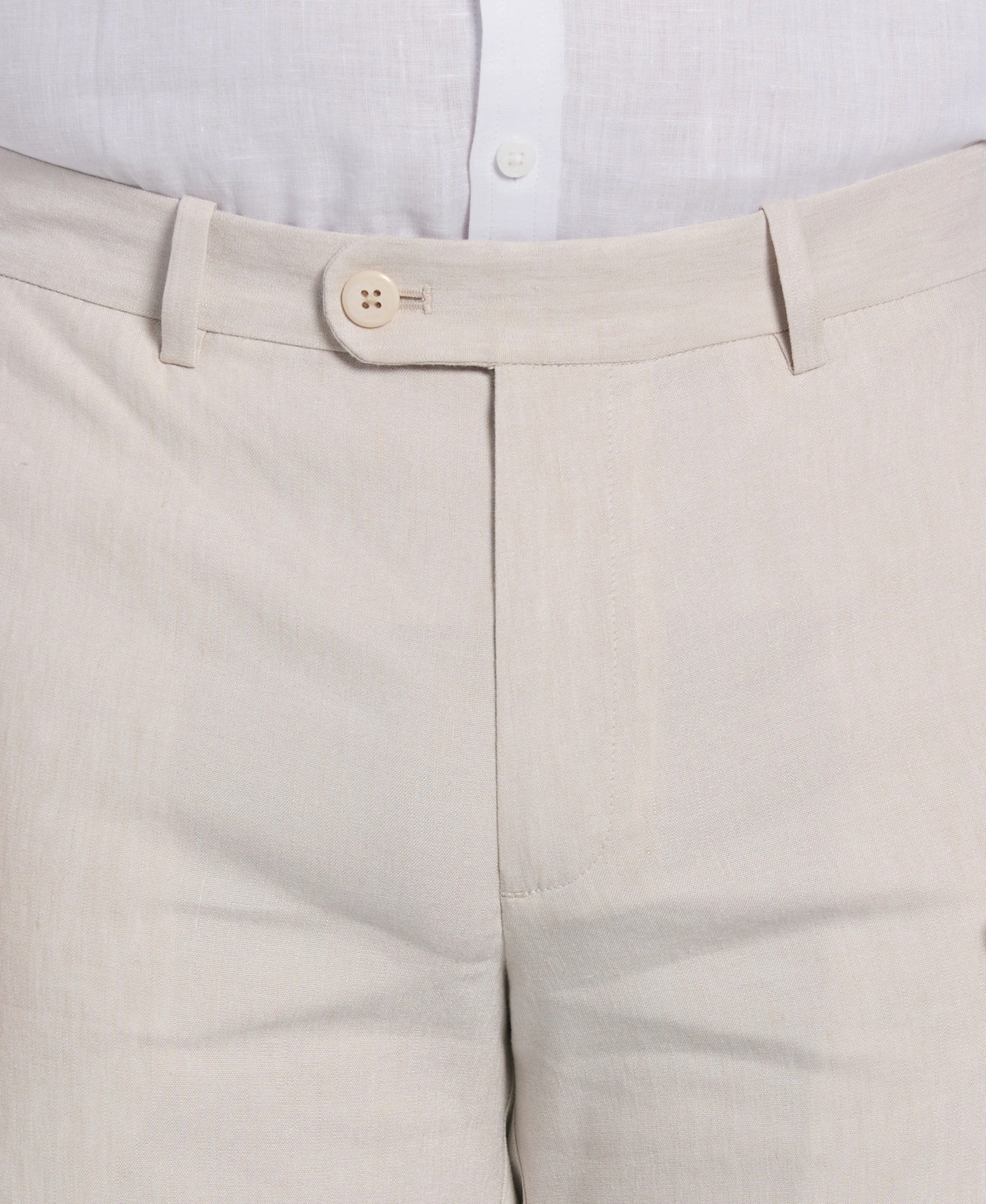 Linen-Blend Flat Front Shorts sold by Cubavera product image thumbnail 3