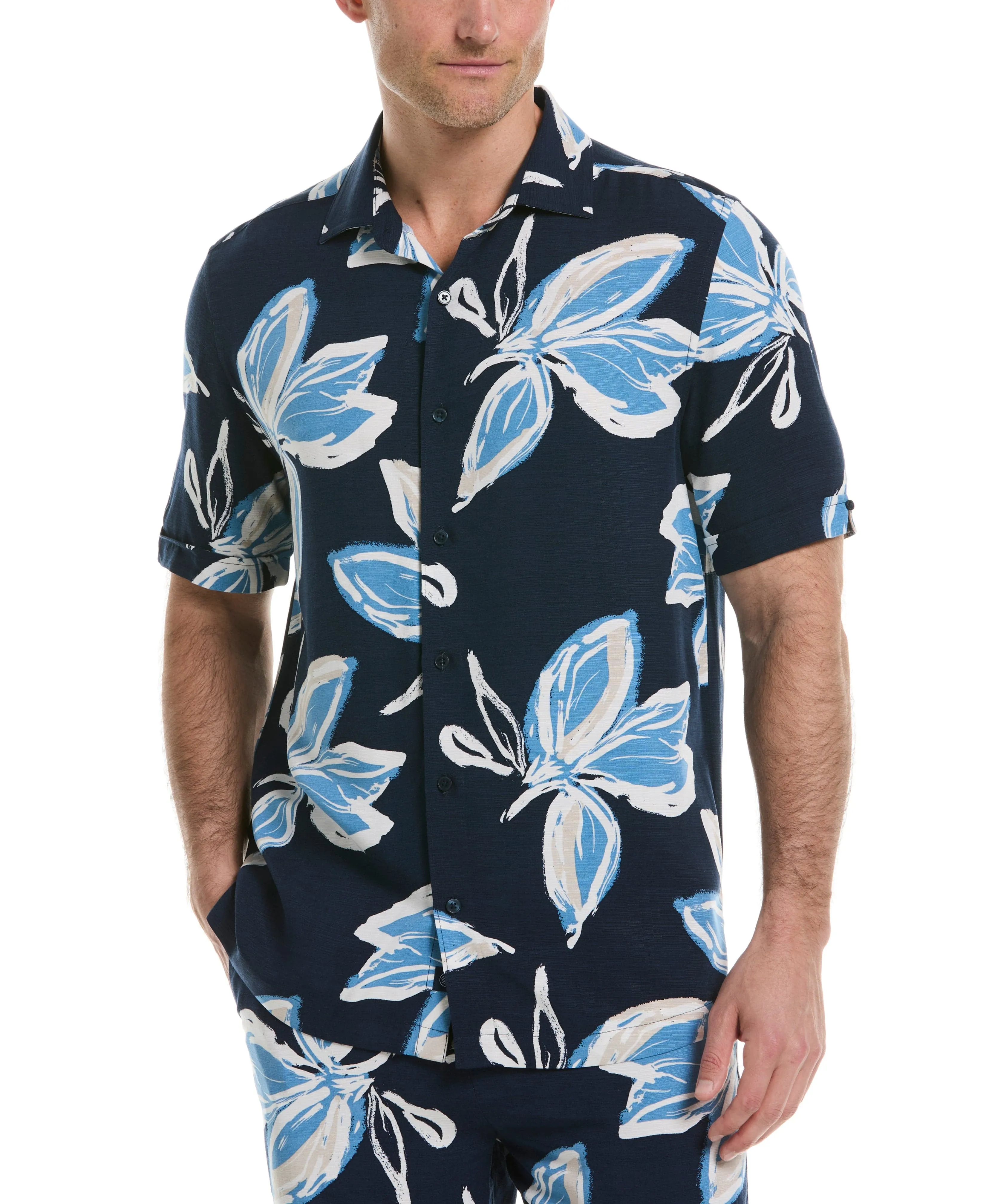 All-Over Tropical Print Shirt sold by Cubavera