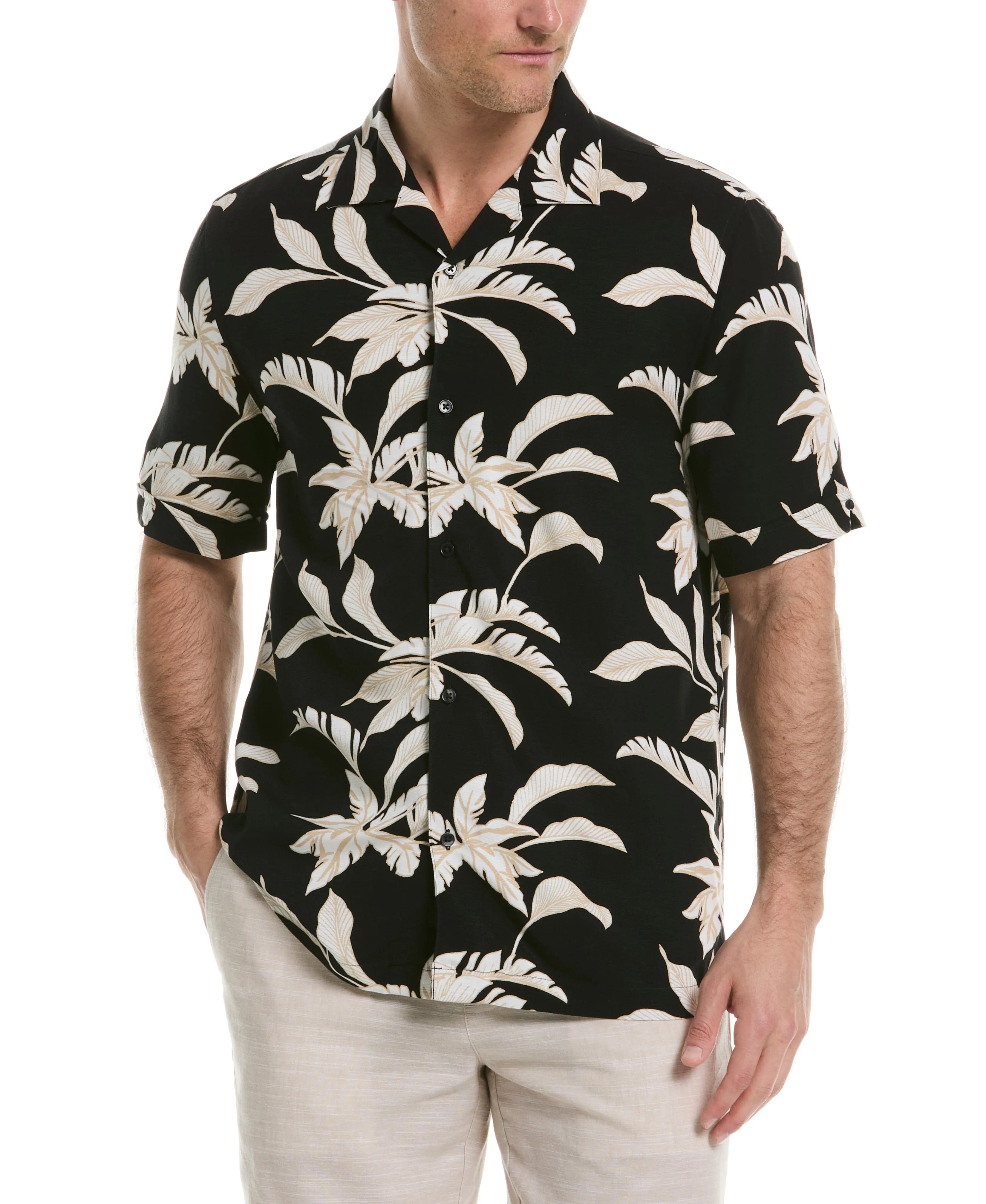 All-Over Tropical Print Shirt sold by Cubavera