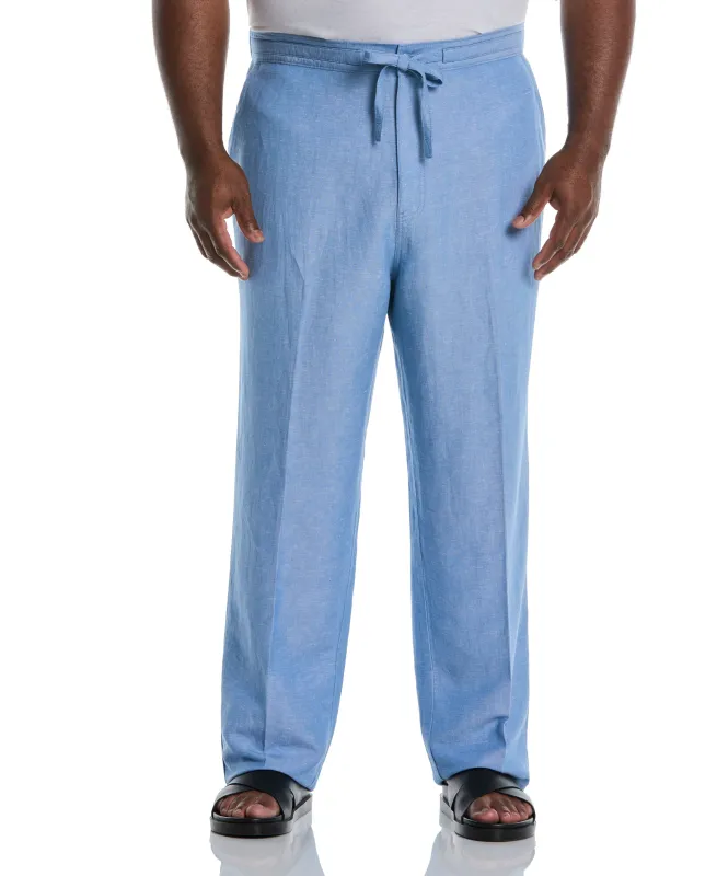 Big & Tall Linen-Blend Core Drawstring Pants sold by Cubavera