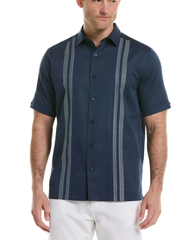 Ombre Embroidery Panel Shirt sold by Cubavera