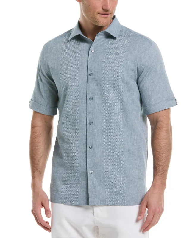 Engineered Dobby Panels Shirt sold by Cubavera