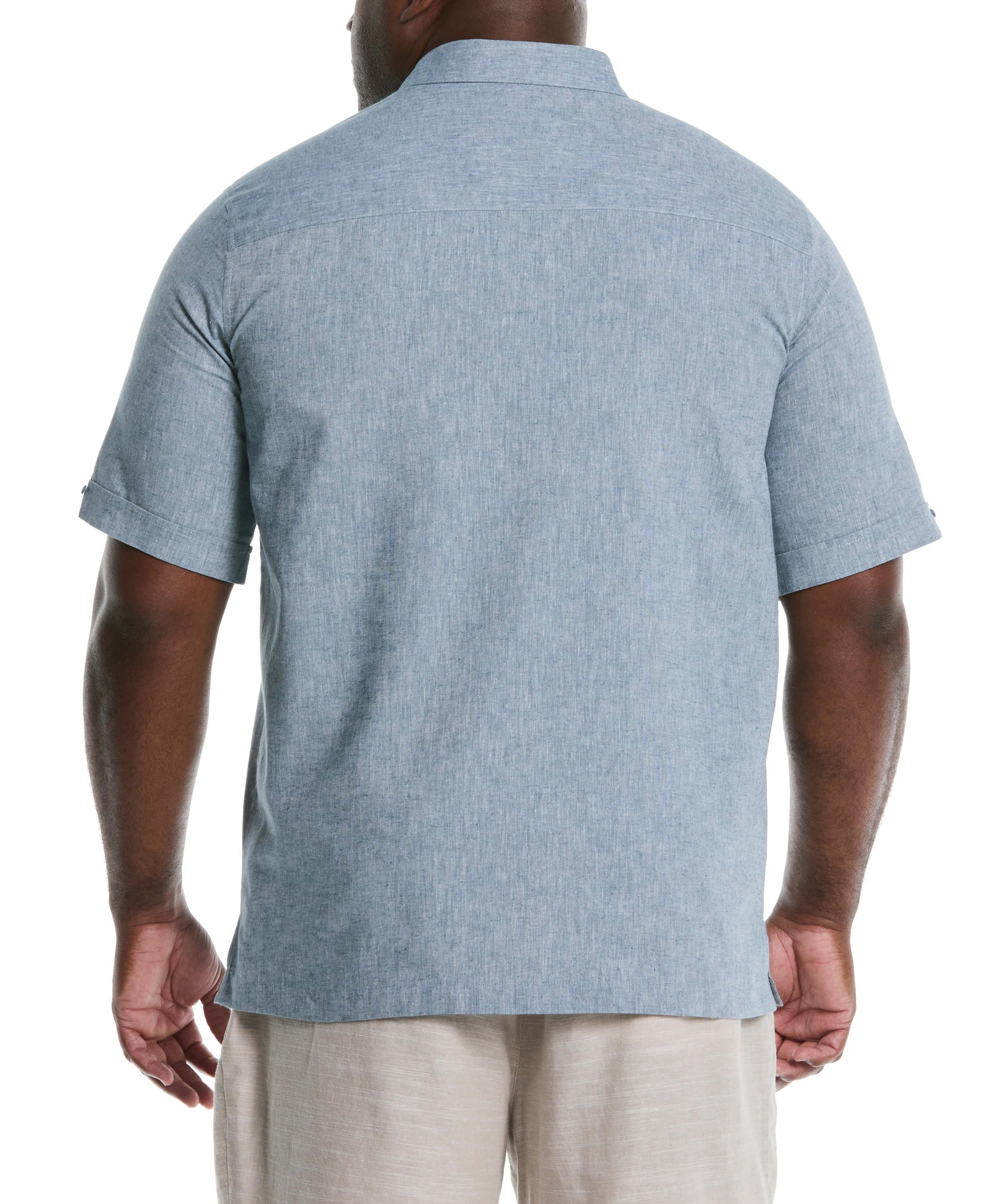 Big & Tall Engineered Dobby Panels Shirt sold by Cubavera product image thumbnail 2
