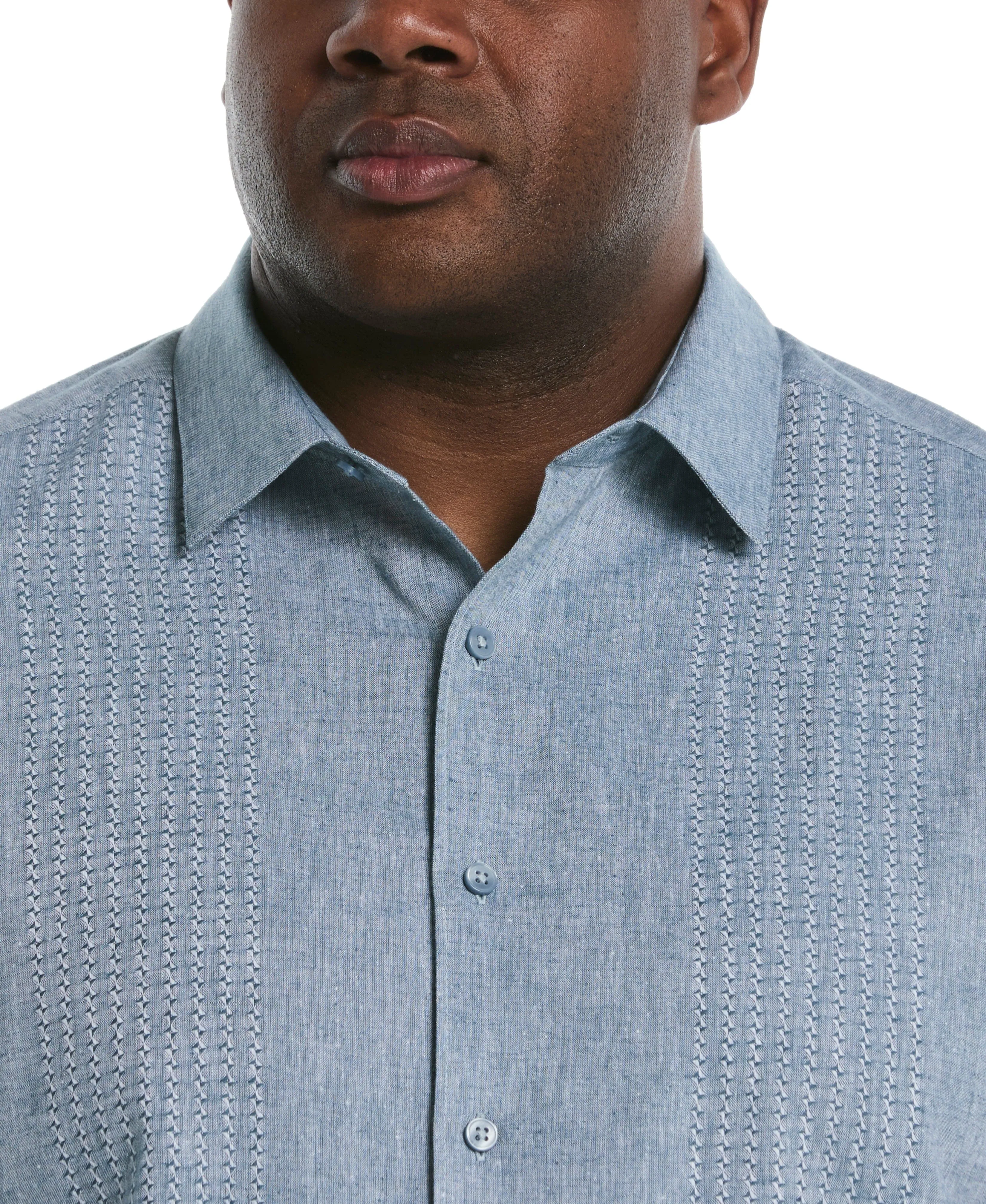 Big & Tall Engineered Dobby Panels Shirt sold by Cubavera product image thumbnail 3