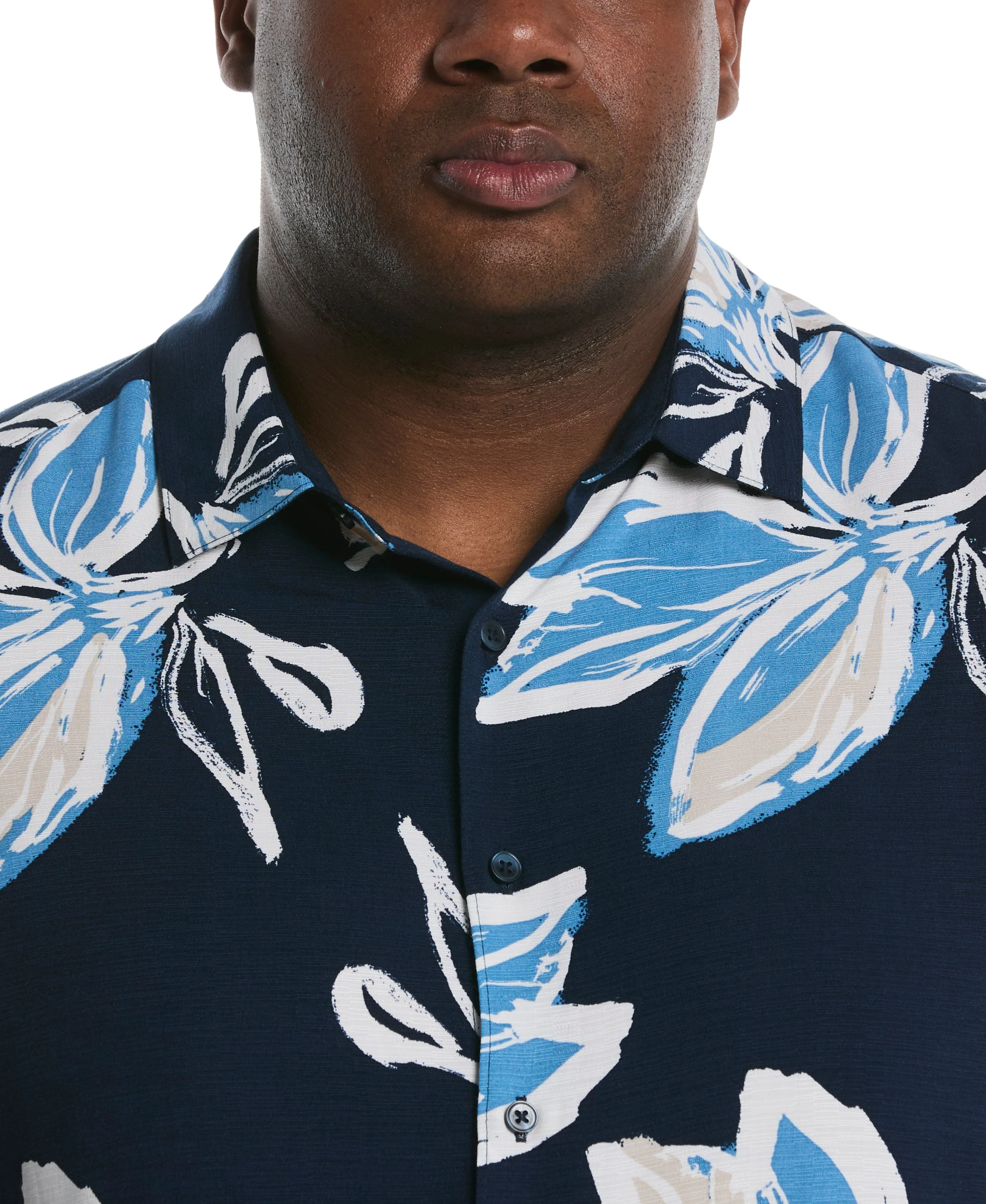 Big & Tall All-Over Tropical Print Shirt sold by Cubavera product image thumbnail 4