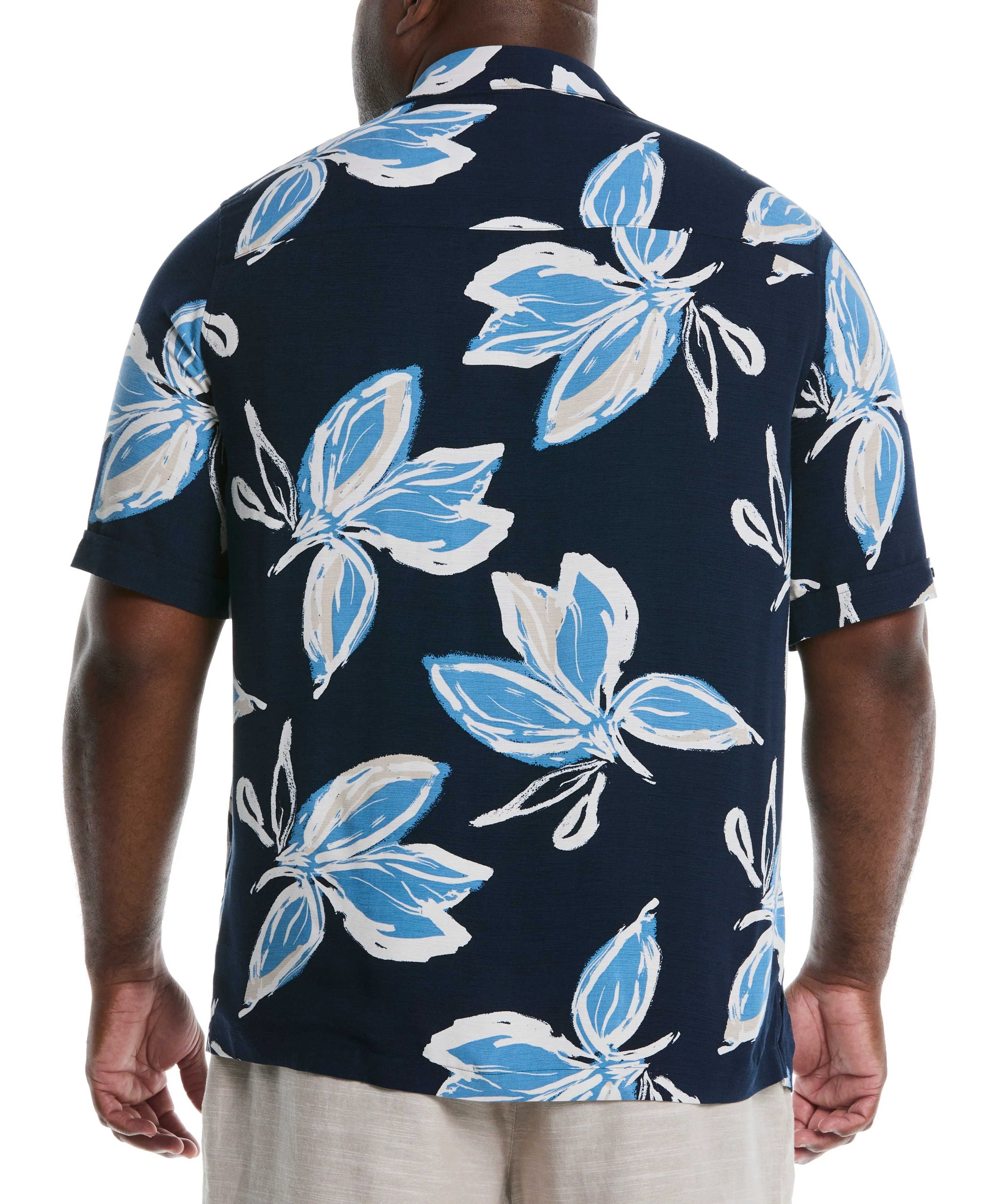 Big & Tall All-Over Tropical Print Shirt sold by Cubavera product image thumbnail 3
