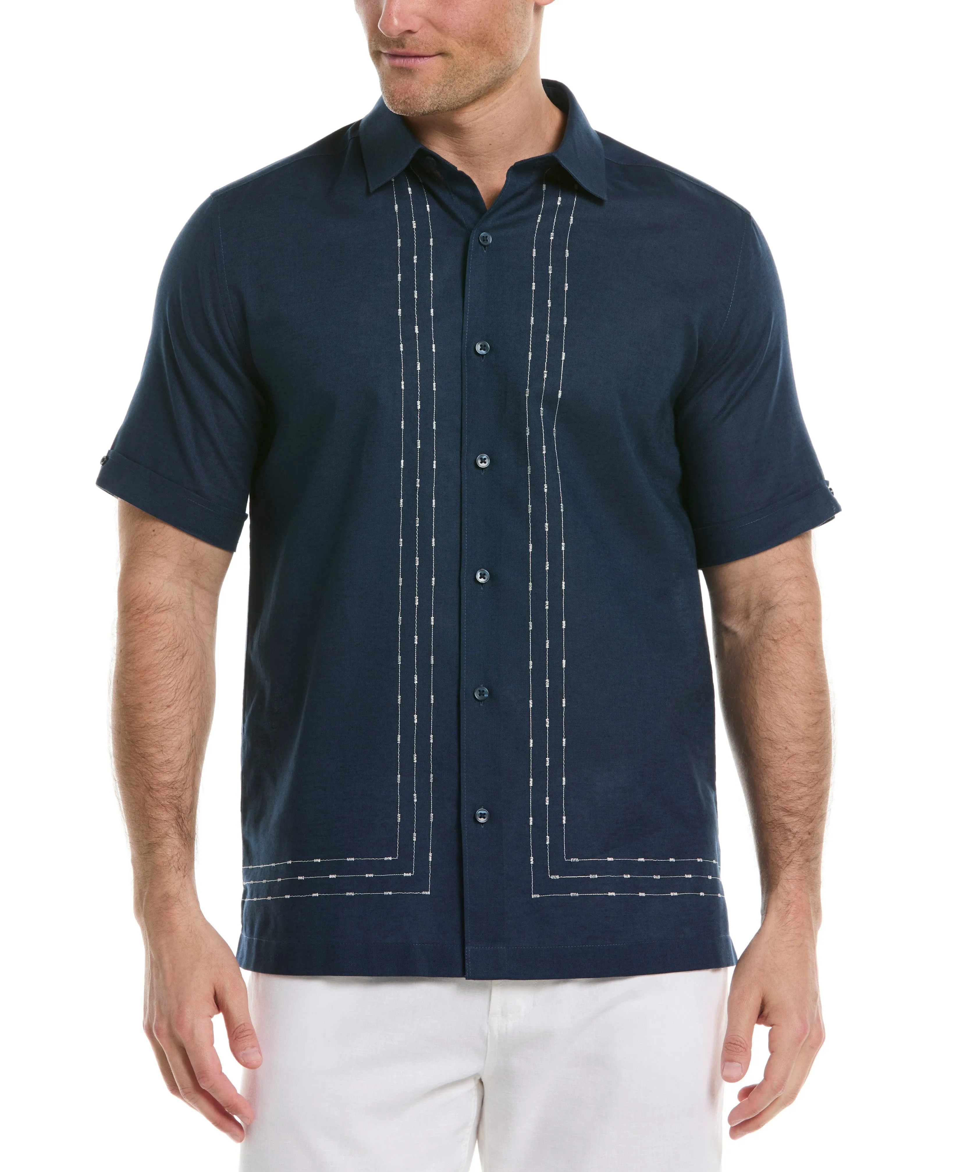 L-Shape Embroidery Shirt sold by Cubavera