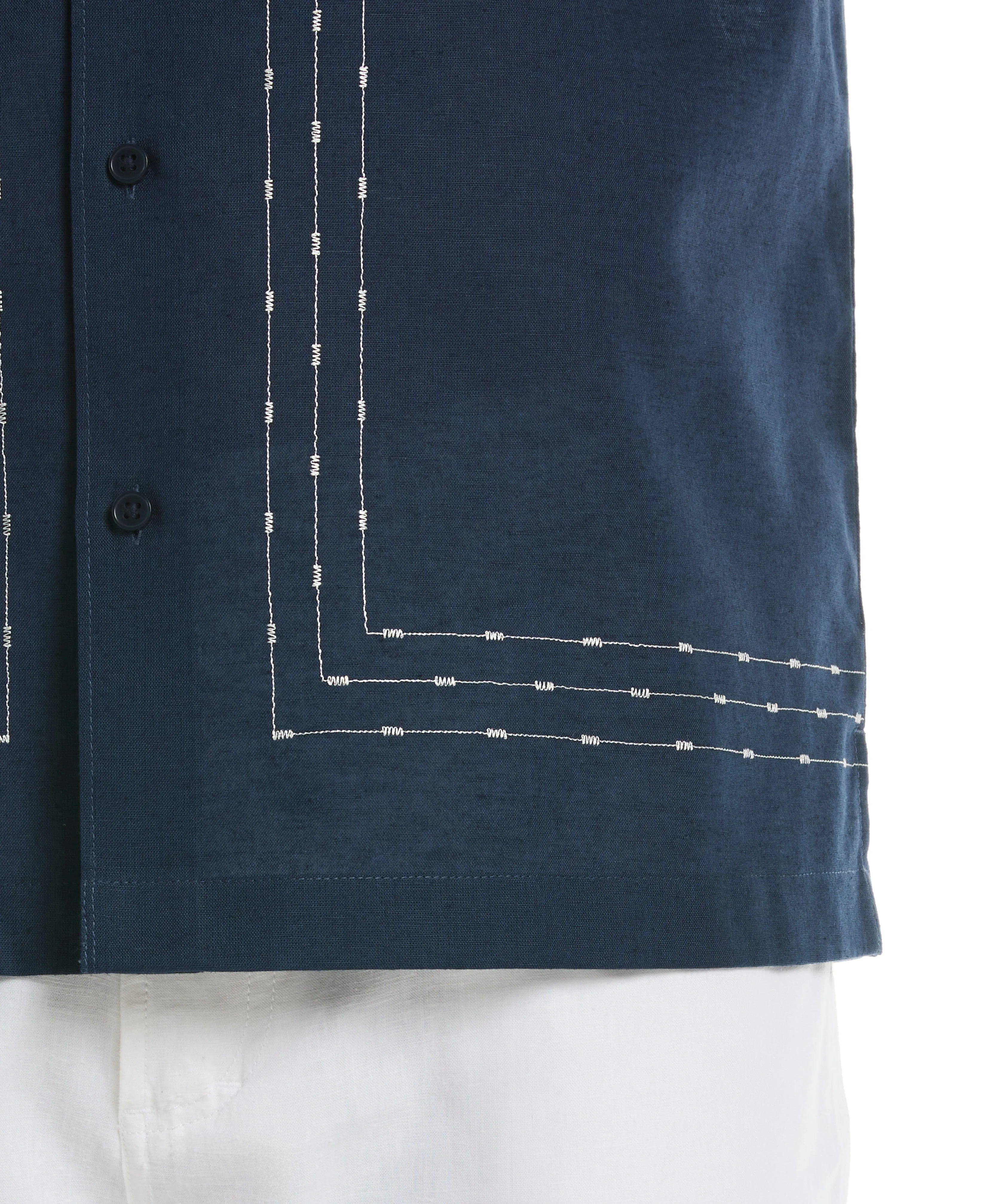 L-Shape Embroidery Shirt sold by Cubavera product image thumbnail 5