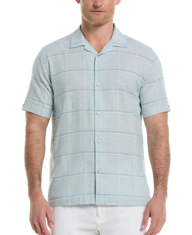 Dobby Windowpane Print Shirt sold by Cubavera