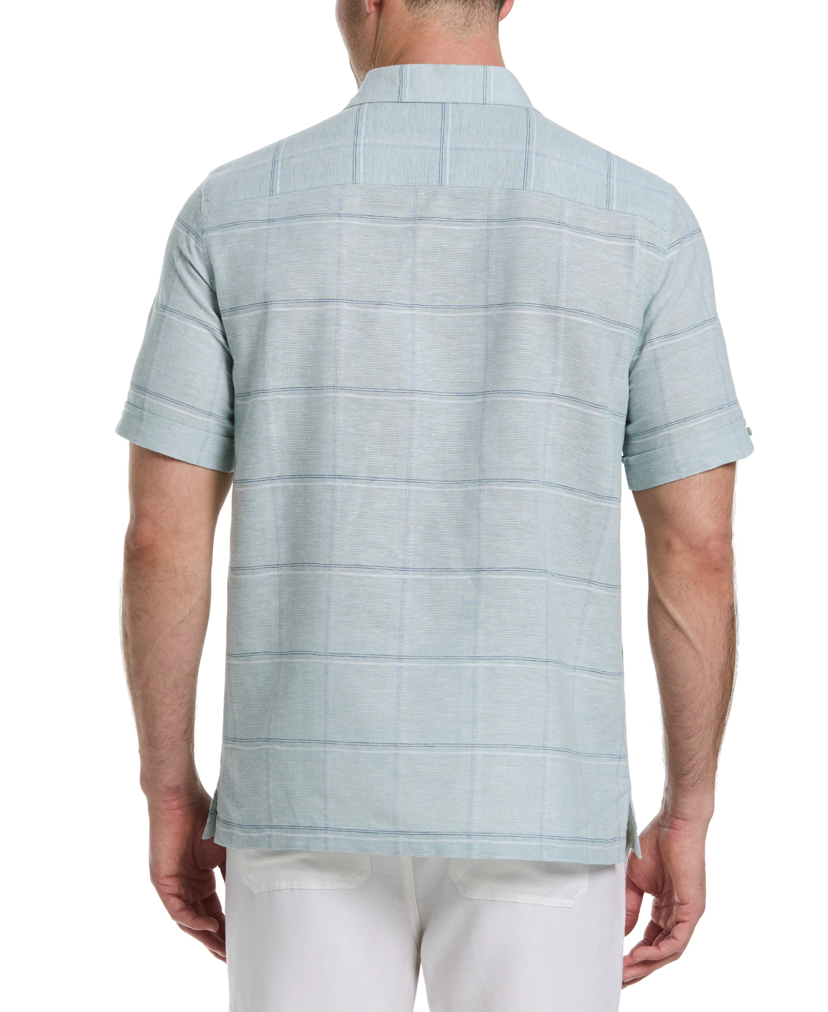 Dobby Windowpane Print Shirt sold by Cubavera product image thumbnail 3