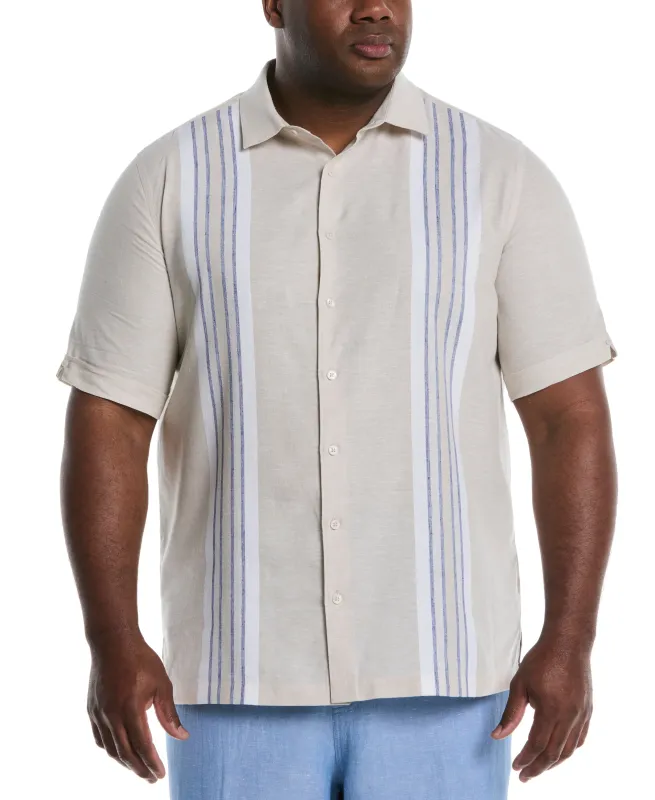 Big & Tall Linen Blend Panel Shirt sold by Cubavera