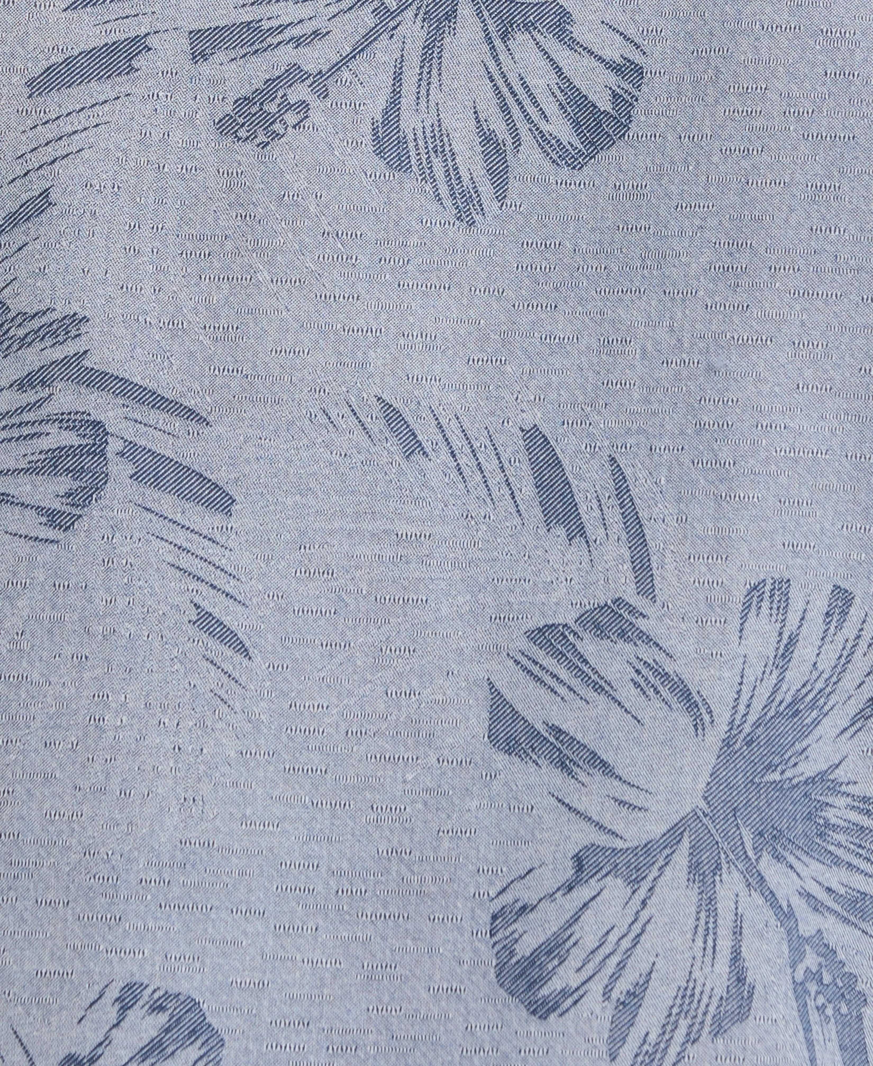 Linen Blend Tropical Tonal Print Shirt sold by Cubavera product image thumbnail 5