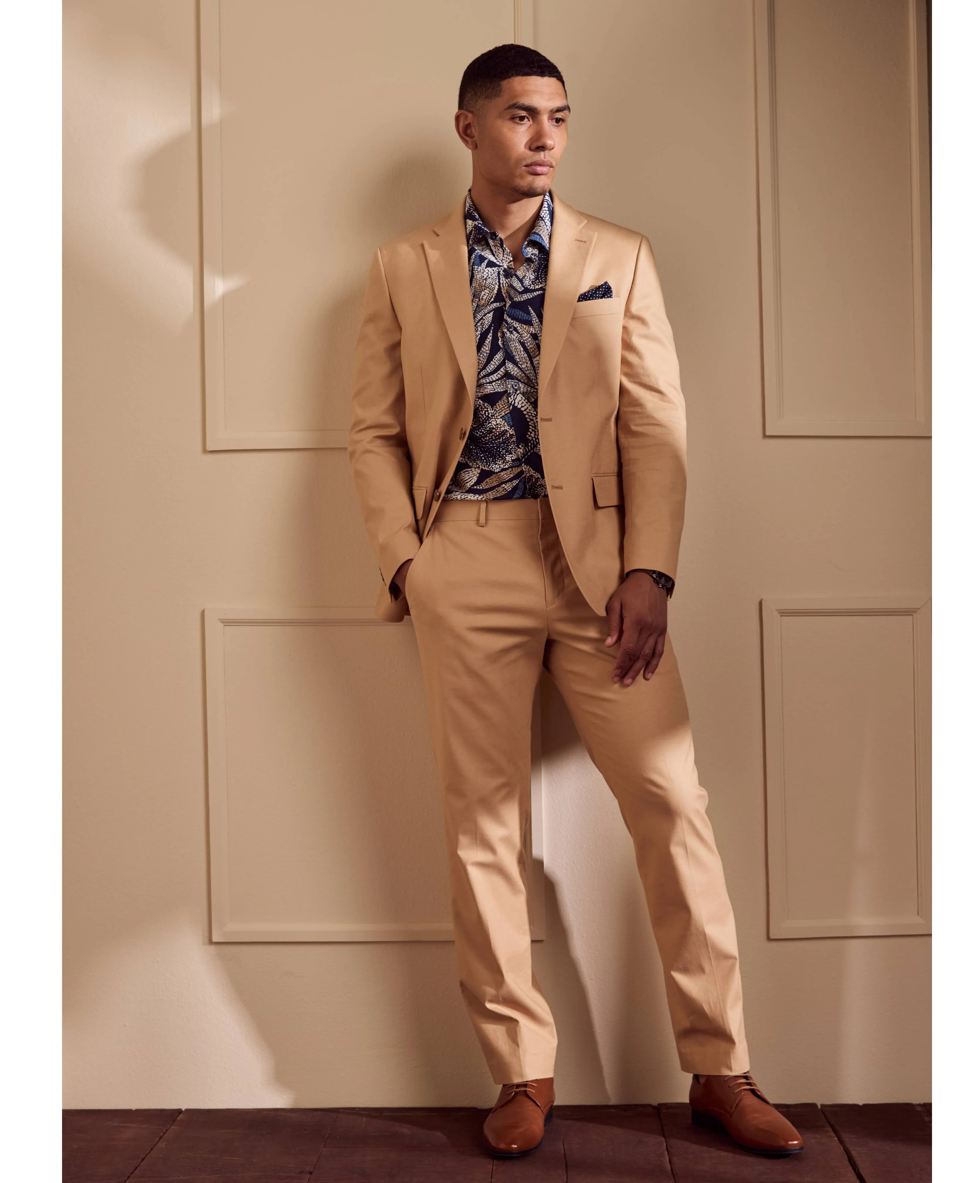 Linen Blend Flat Front Pant sold by Cubavera product image thumbnail 2