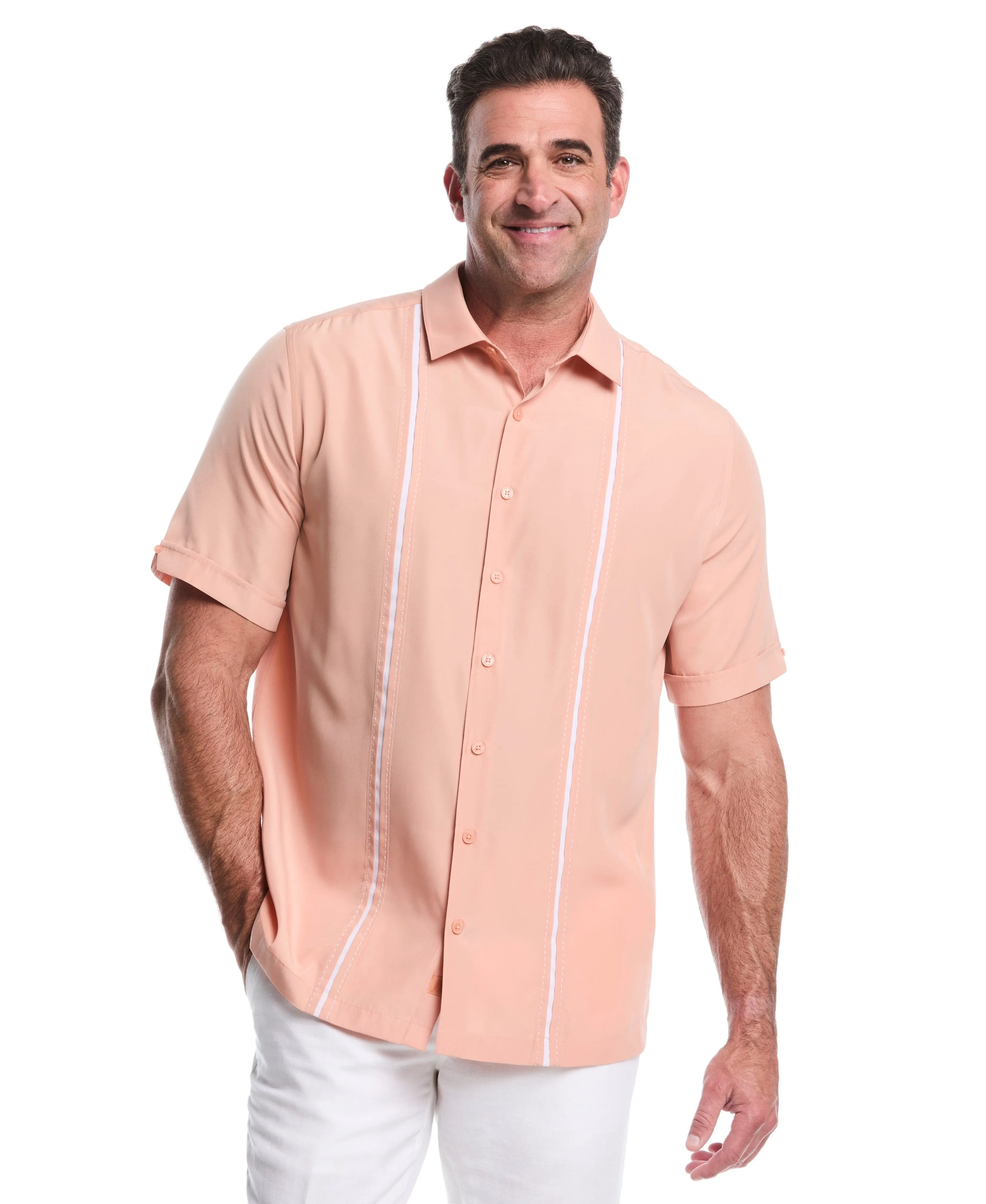 Big & Tall Panel Shirt - Contrast Stitching sold by Cubavera