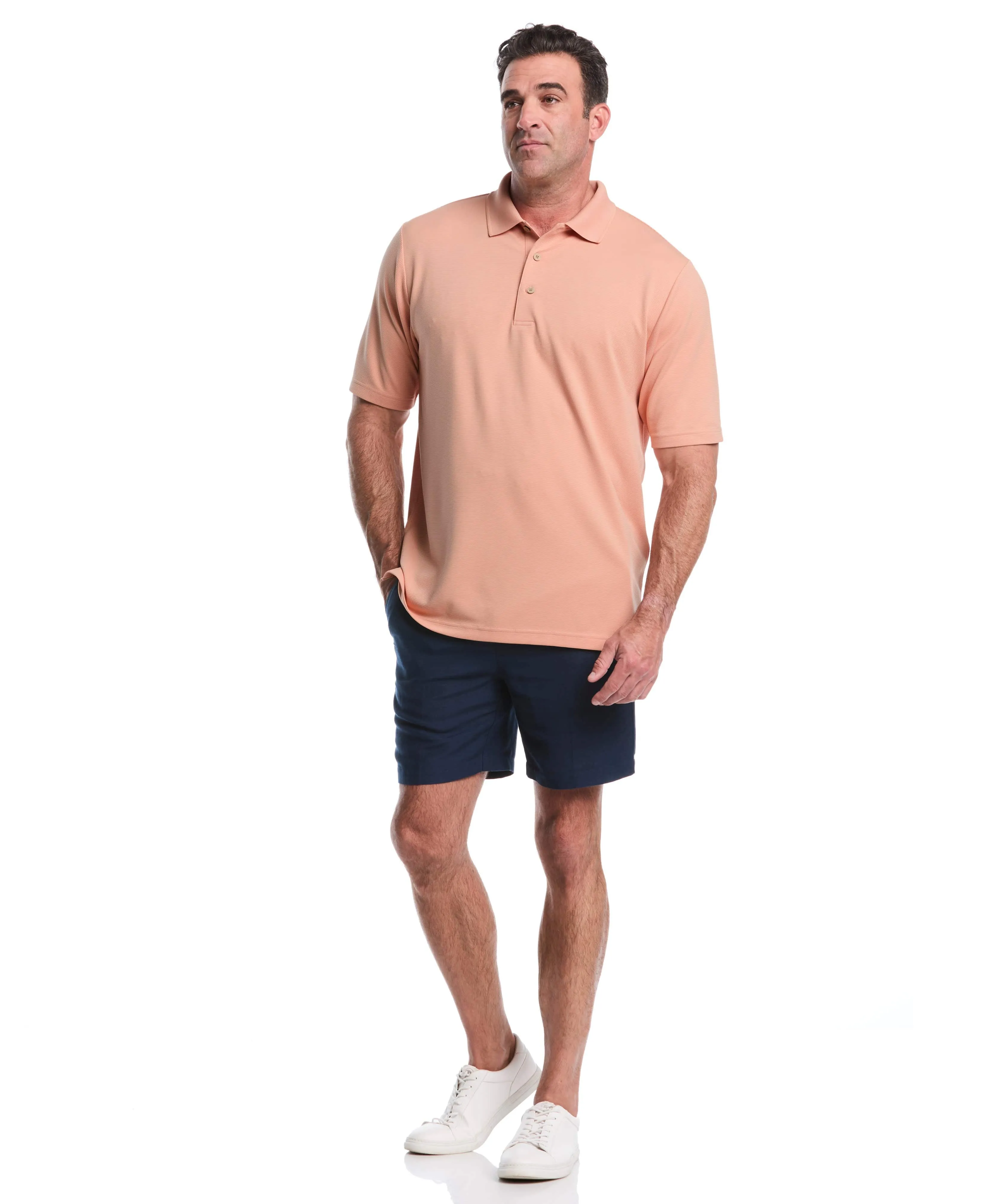 Big & Tall Solid Textured Polo sold by Cubavera product image thumbnail 4