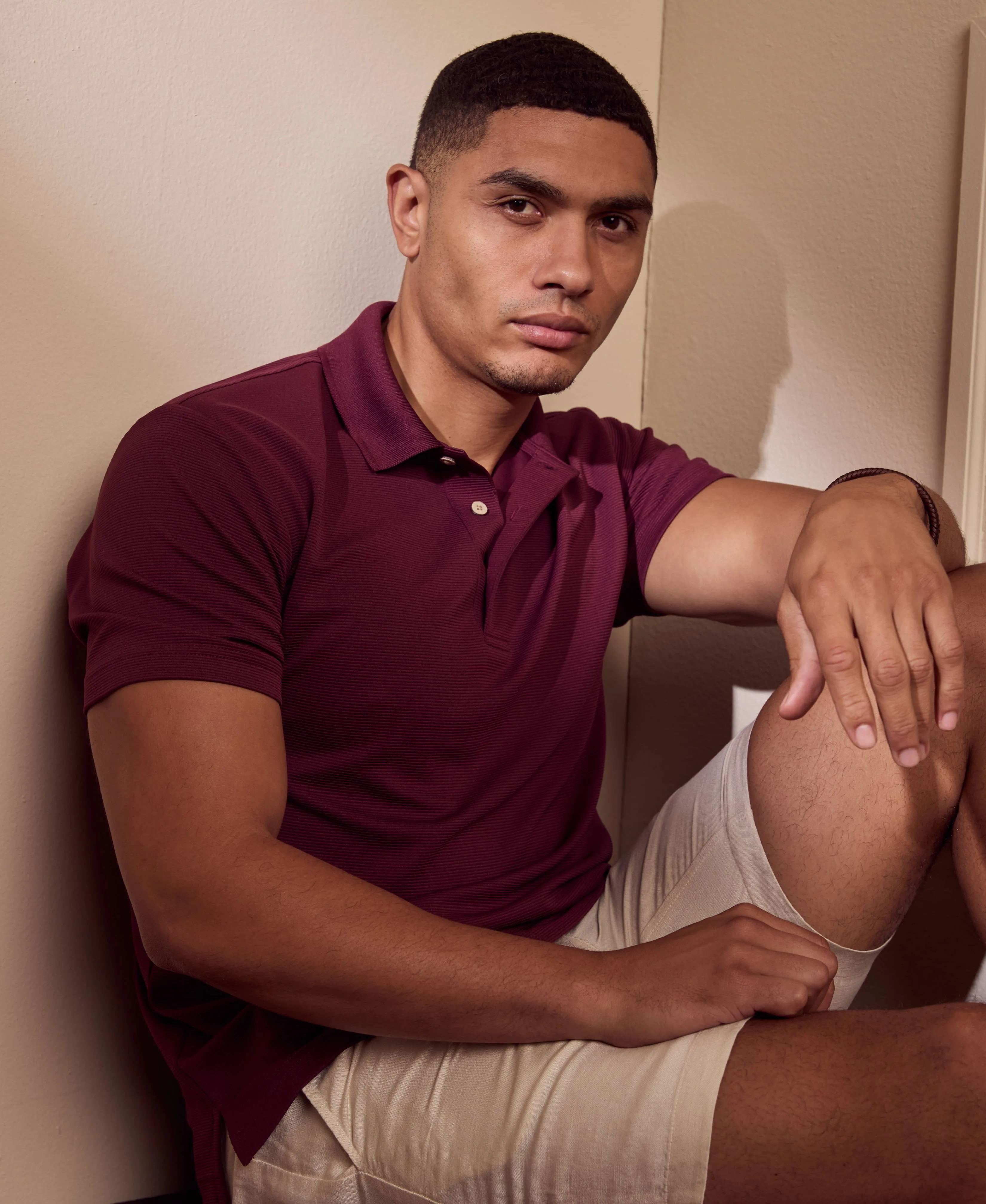 Solid Textured Polo sold by Cubavera product image thumbnail 2