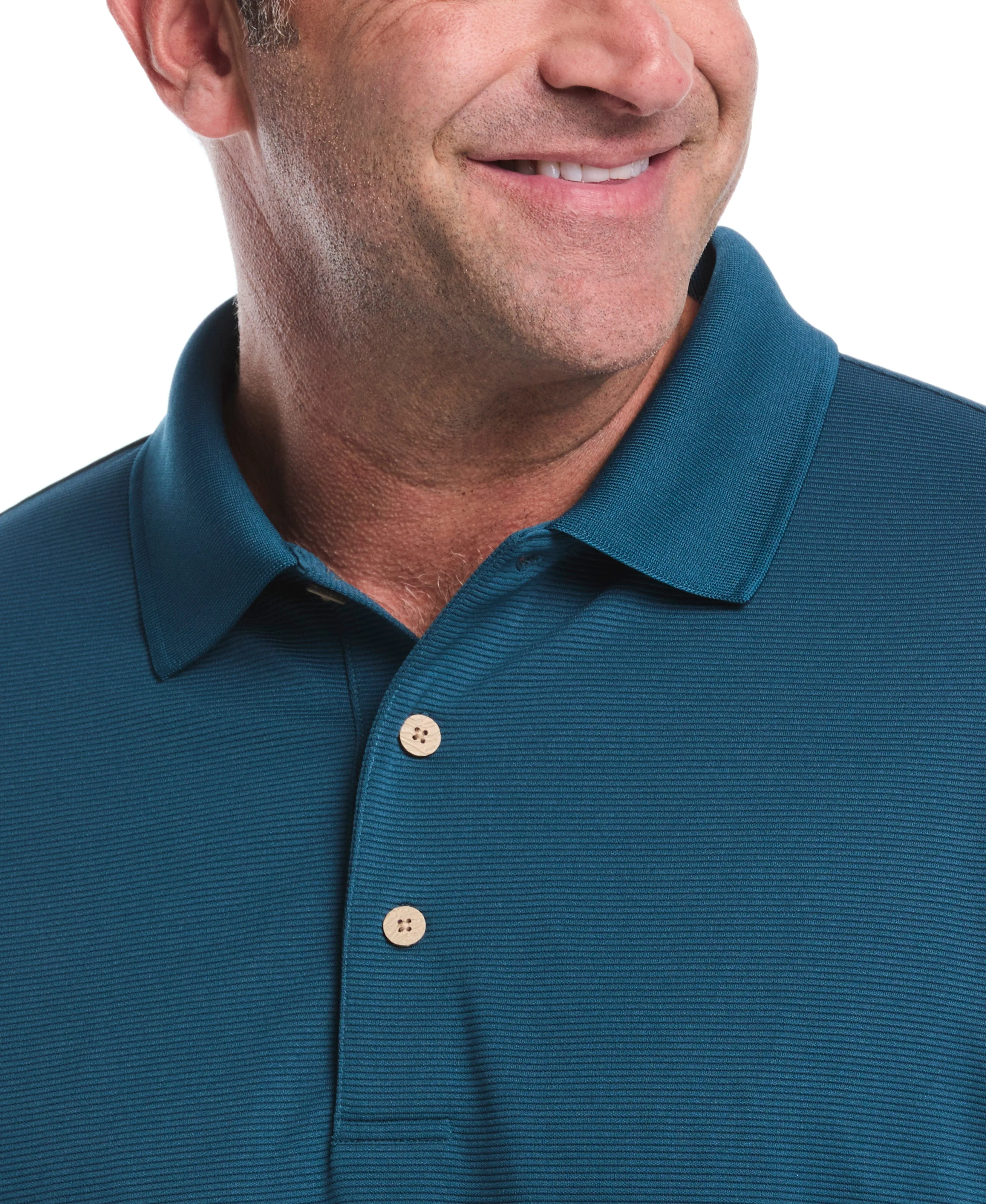 Big & Tall Solid Textured Polo sold by Cubavera product image thumbnail 3