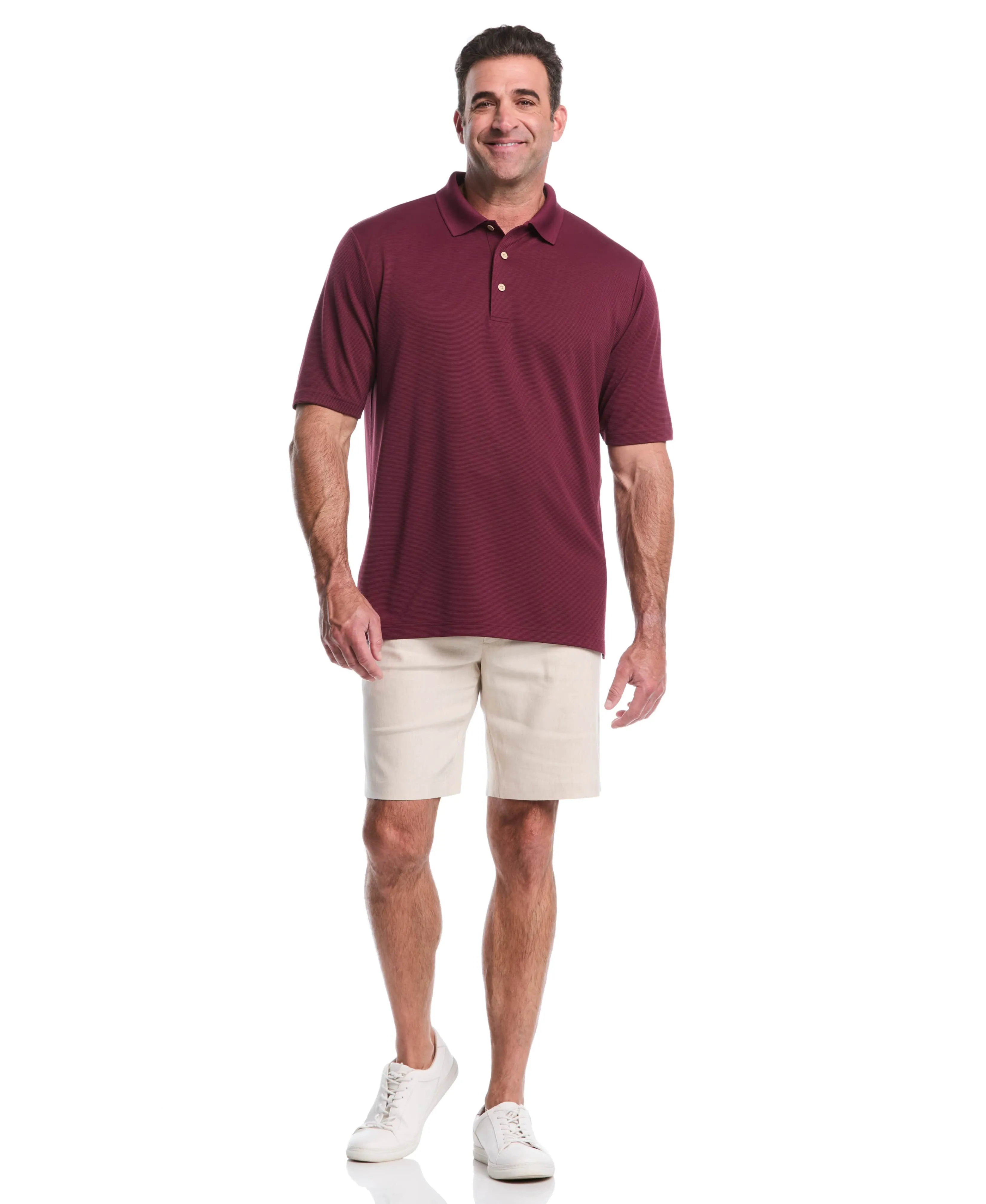 Big & Tall Solid Textured Polo sold by Cubavera product image thumbnail 4
