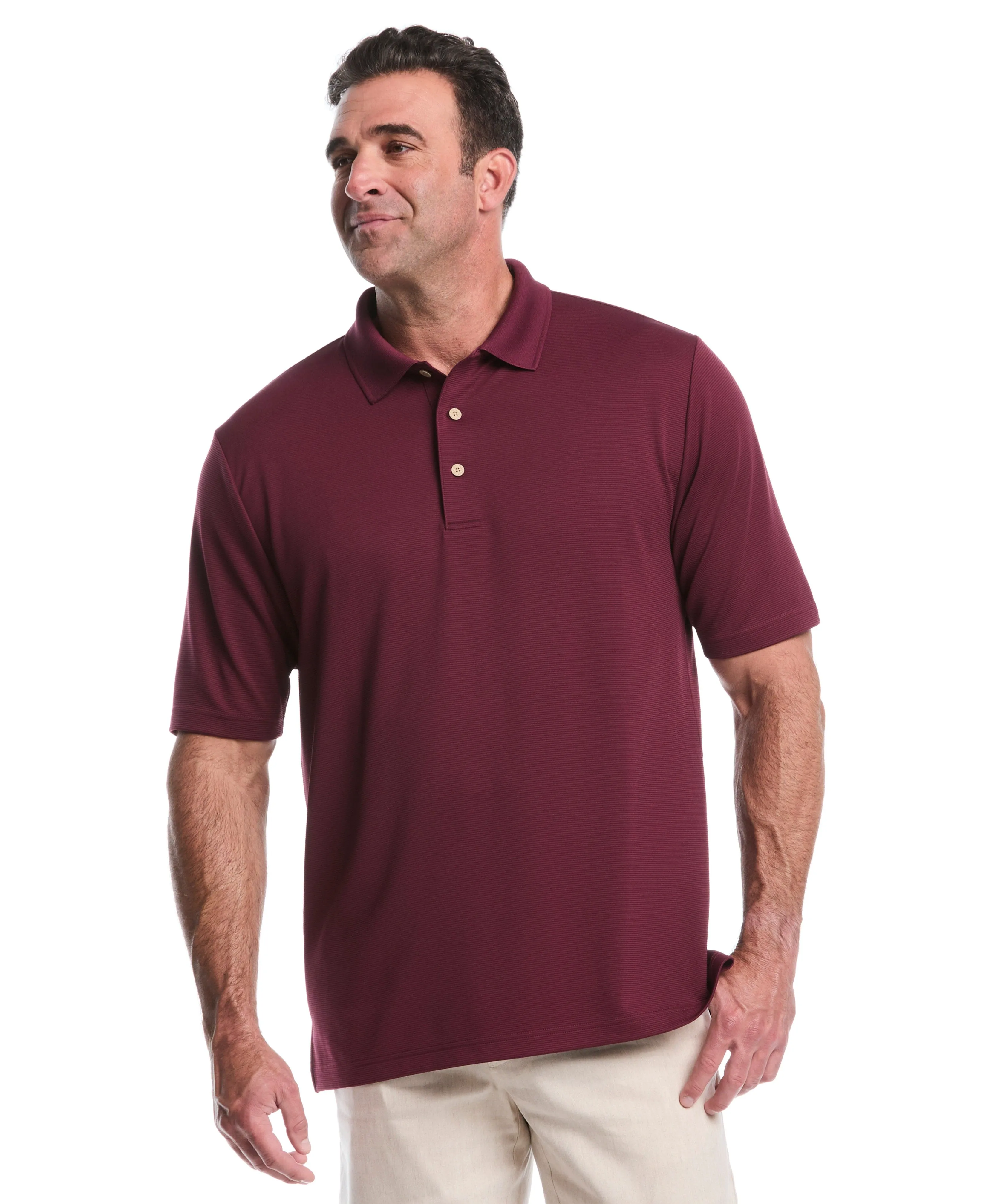 Big & Tall Solid Textured Polo sold by Cubavera
