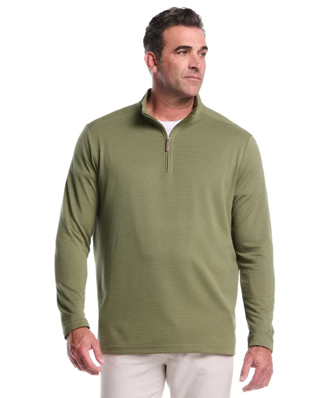 Big & Tall Solid Textured 1/4 Zip Pullover Sweater sold by Cubavera