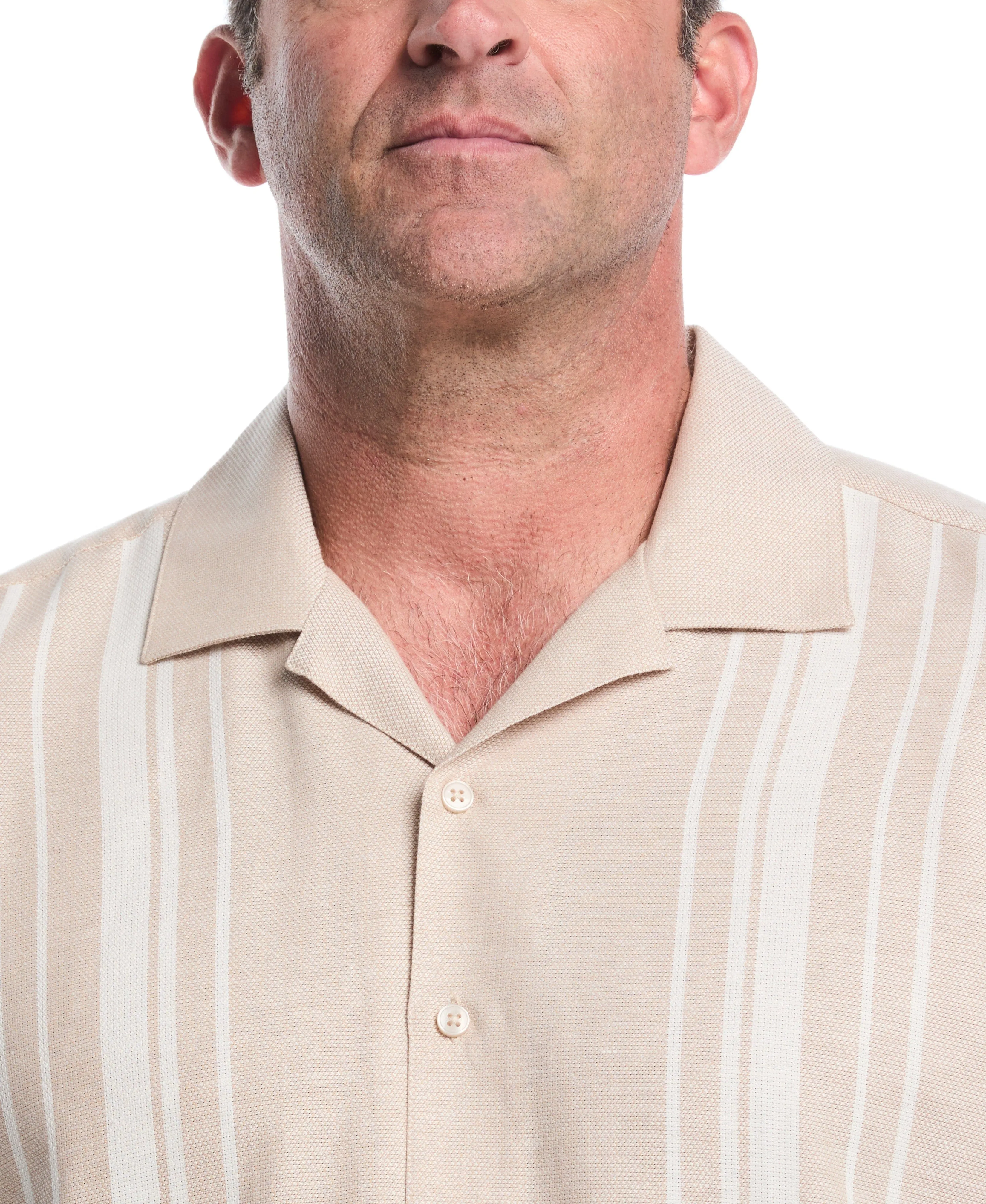 Big & Tall Cotton Linen Dobby Panel Shirt sold by Cubavera product image thumbnail 4