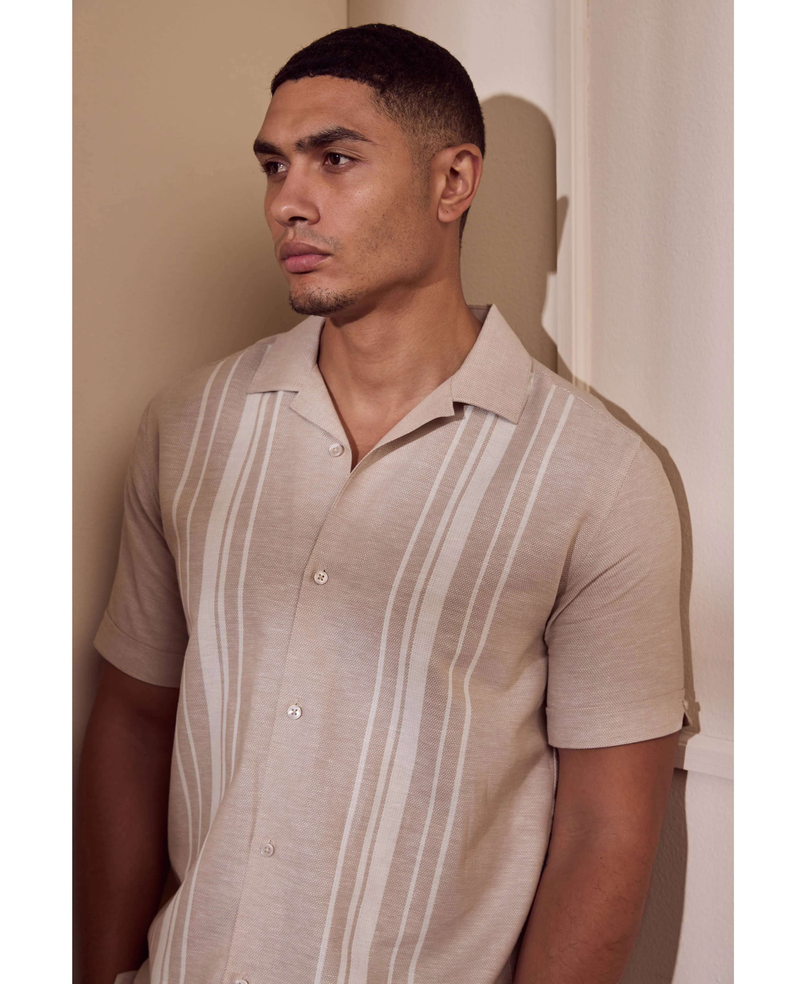 Cotton Linen Dobby Panel Shirt sold by Cubavera product image thumbnail 2