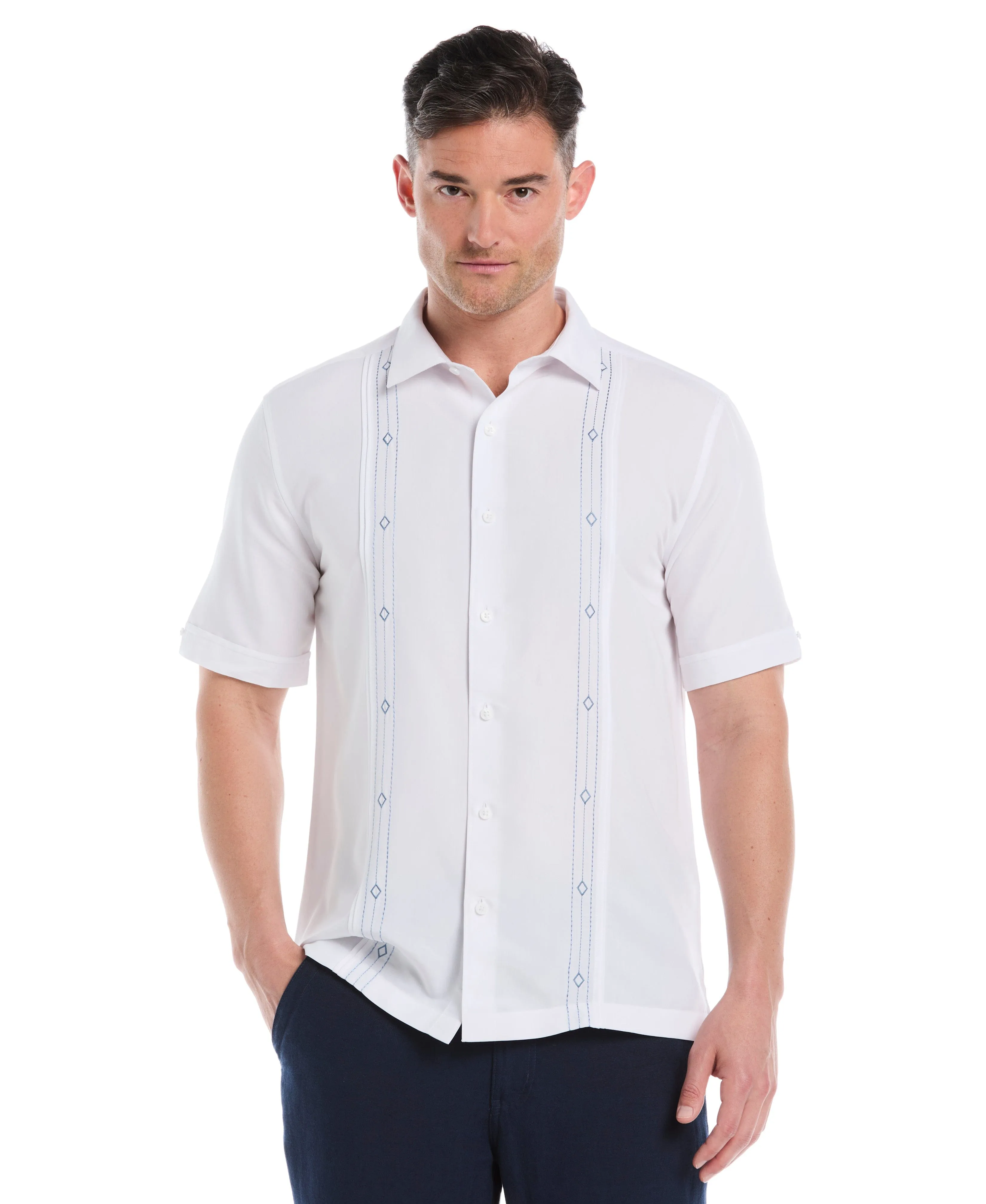 Embroidered Panel Shirt sold by Cubavera