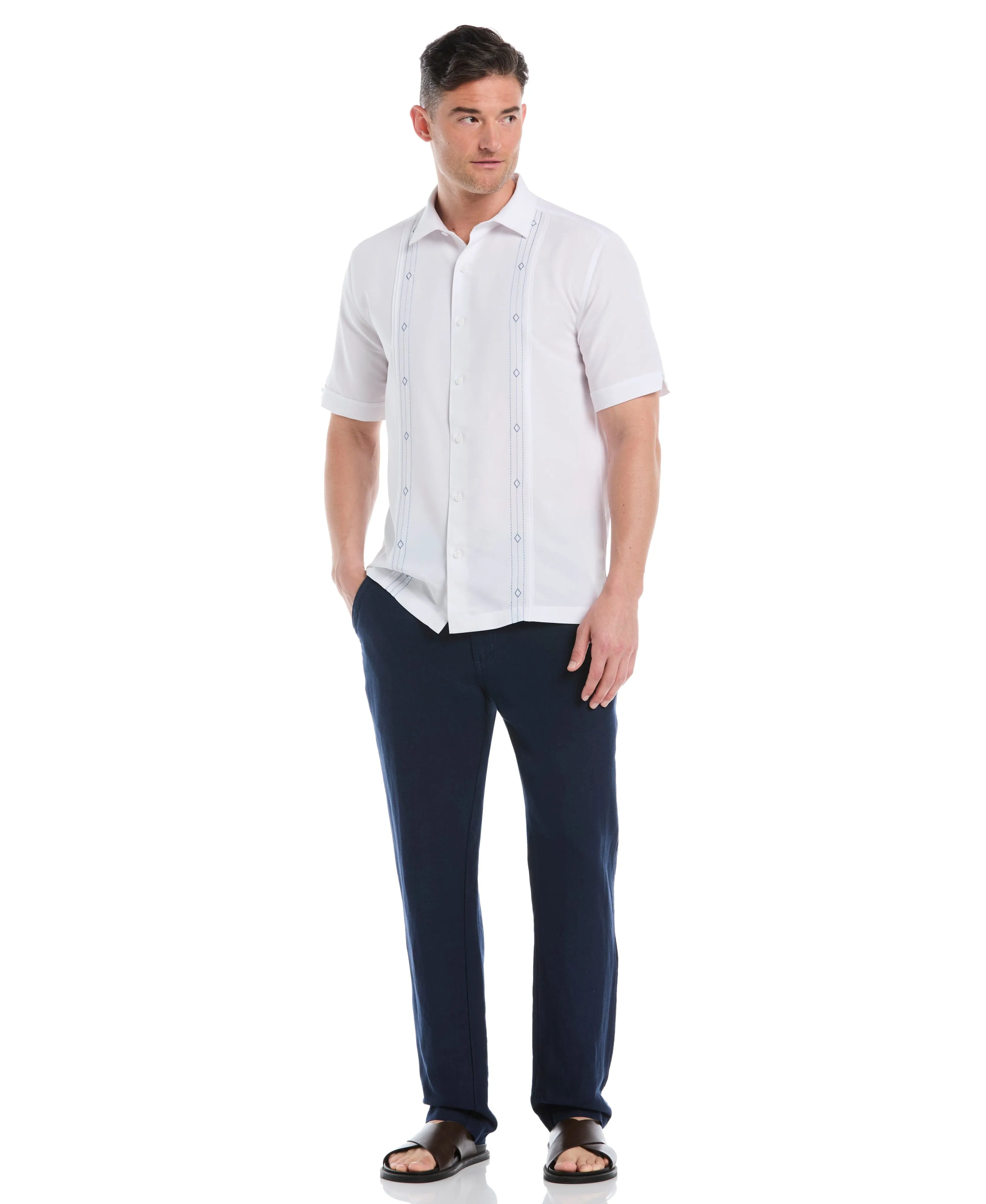 Embroidered Panel Shirt sold by Cubavera product image thumbnail 4