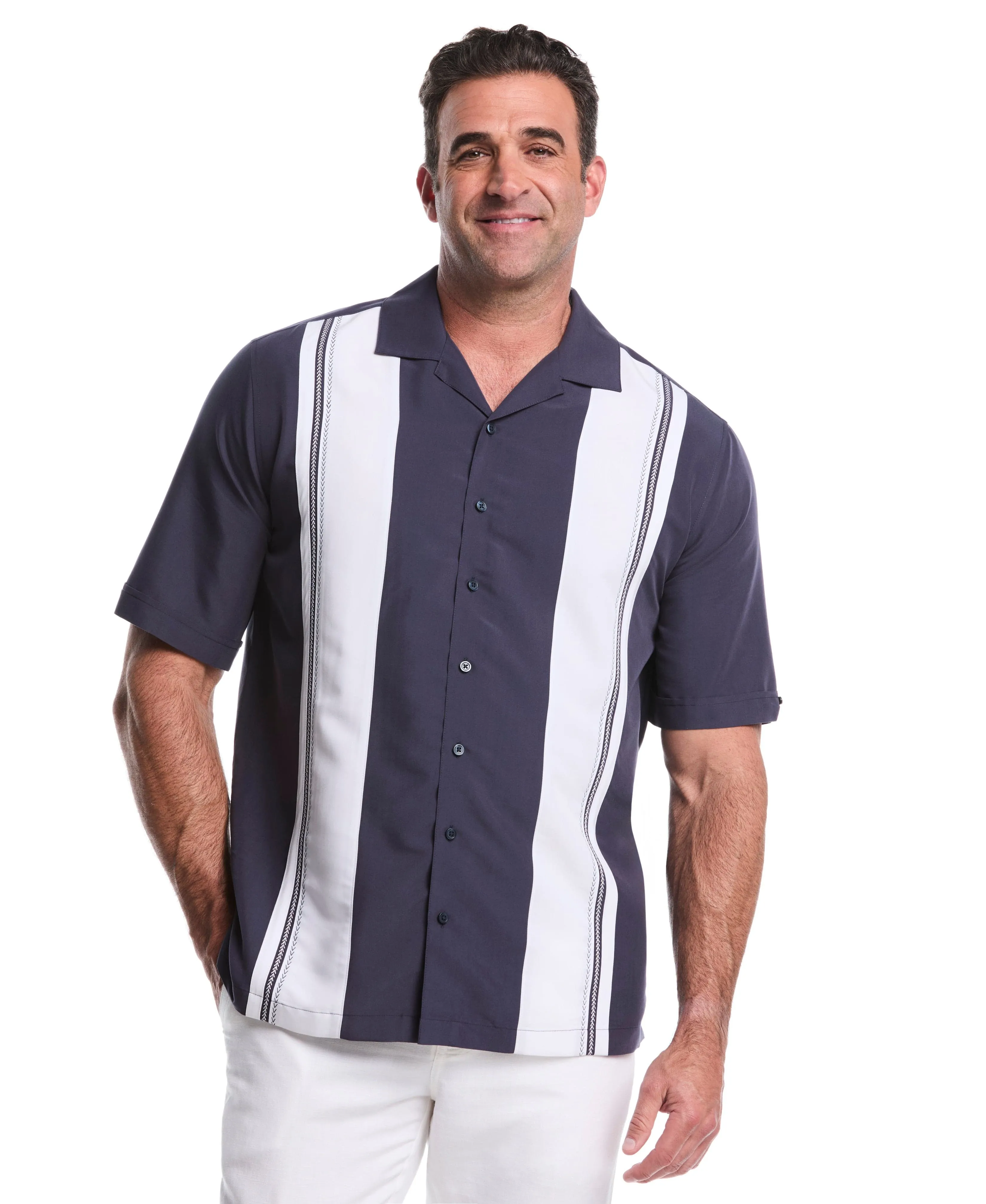 Big & Tall Retro Panel Embroidered Shirt sold by Cubavera