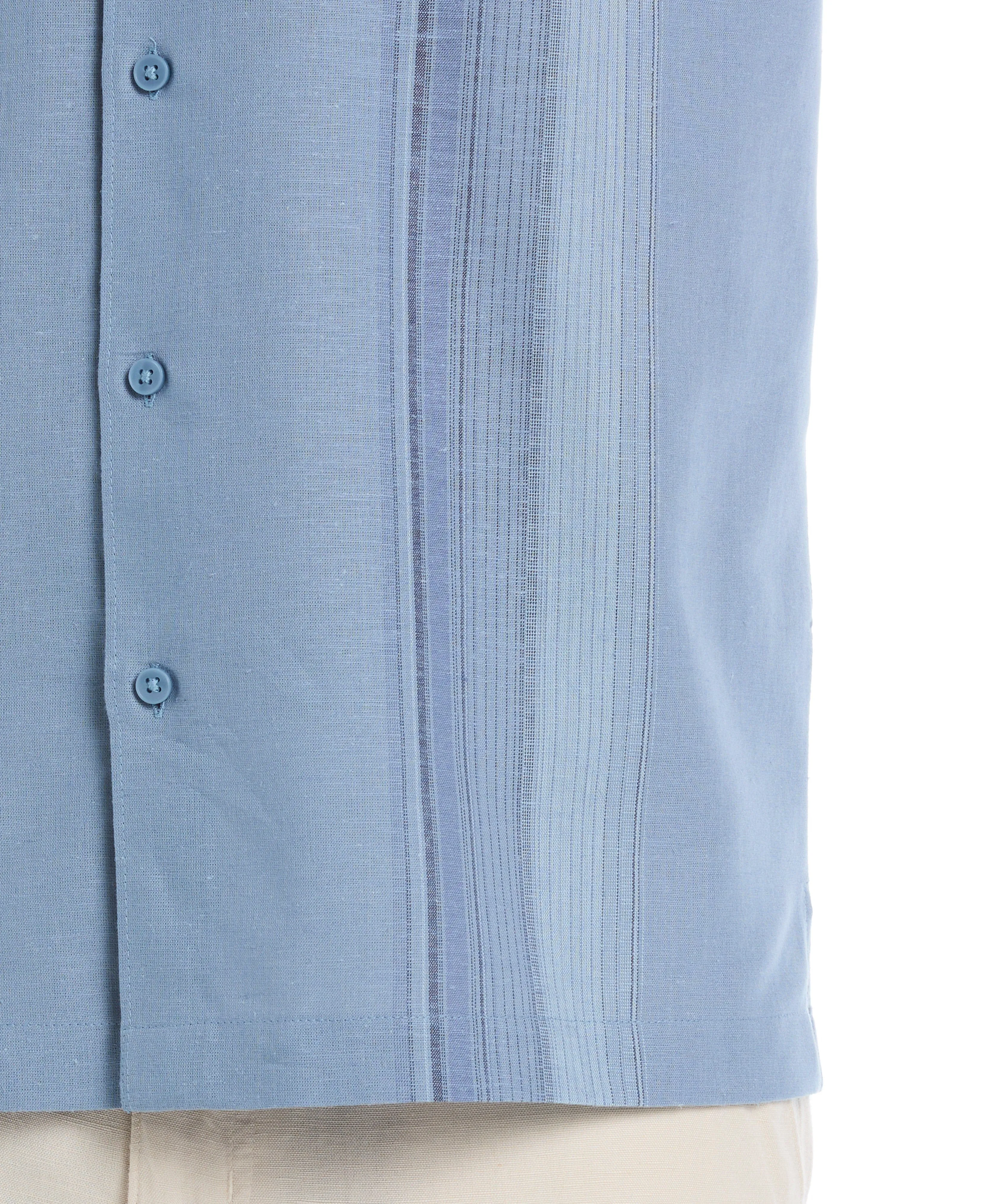 Linen Blend Yarn Dye Panel Shirt sold by Cubavera product image thumbnail 3