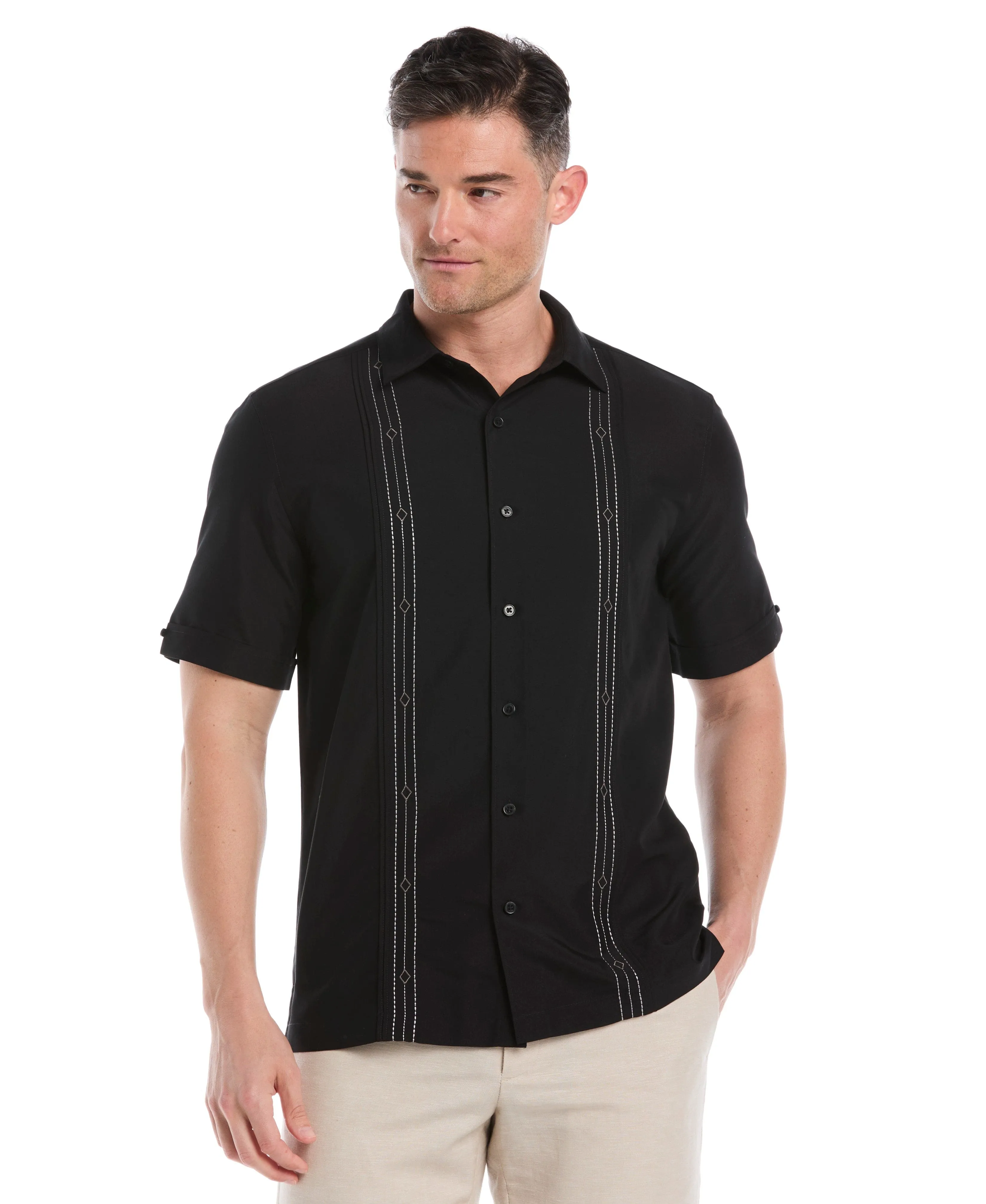 Embroidered Panel Shirt sold by Cubavera