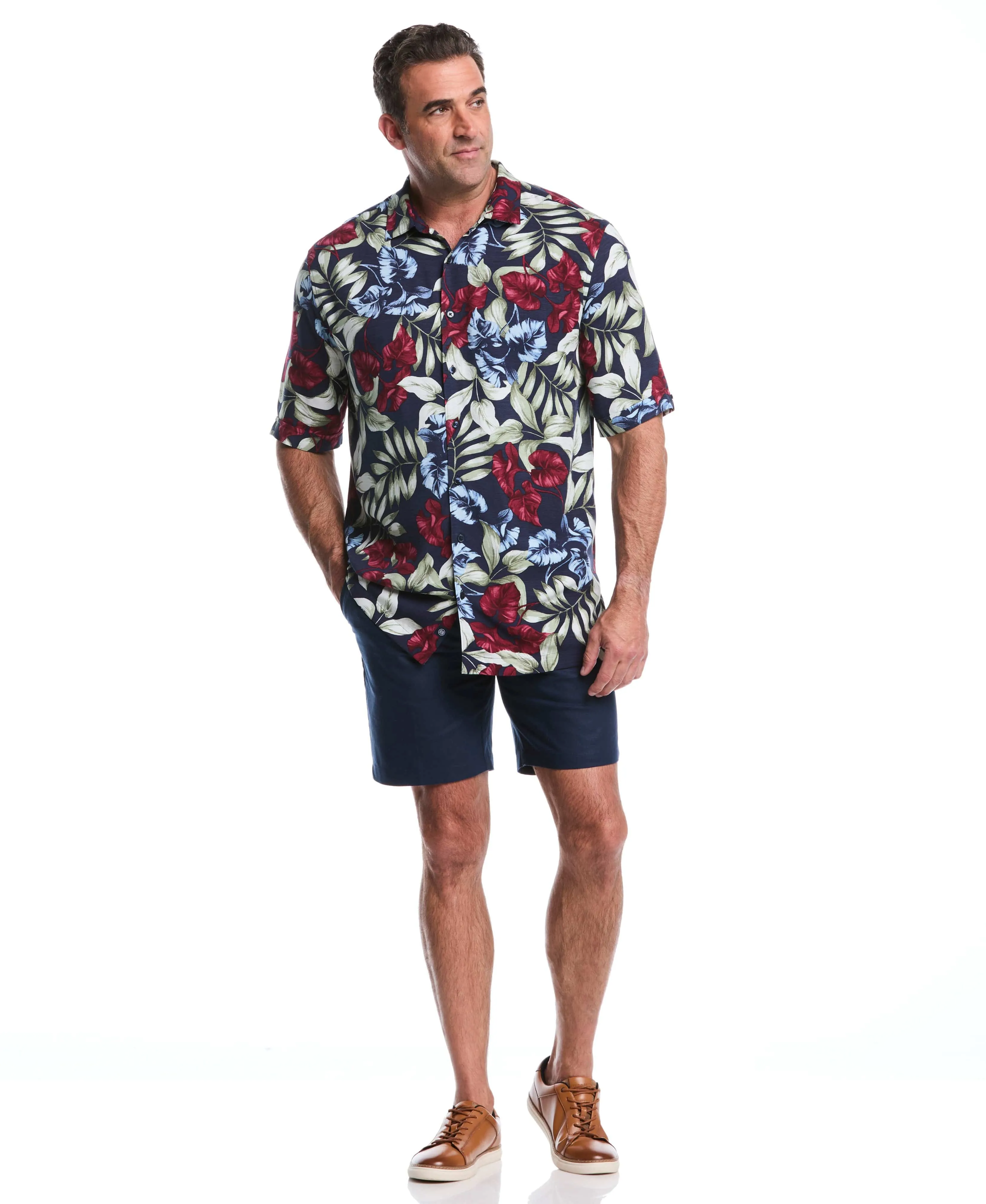 Big & Tall Floral Print Shirt sold by Cubavera product image thumbnail 5