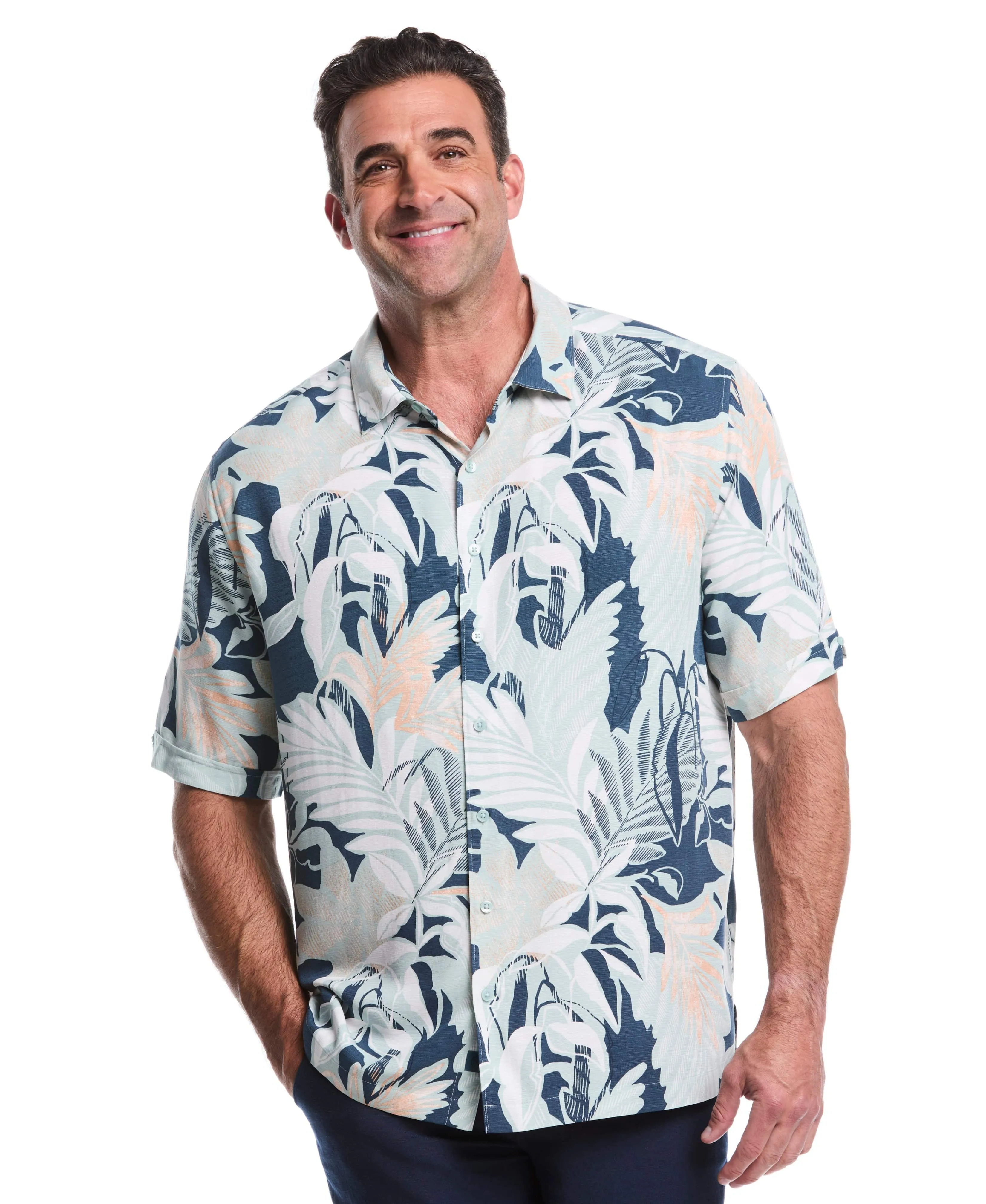 Big & Tall Tropical Print Shirt sold by Cubavera