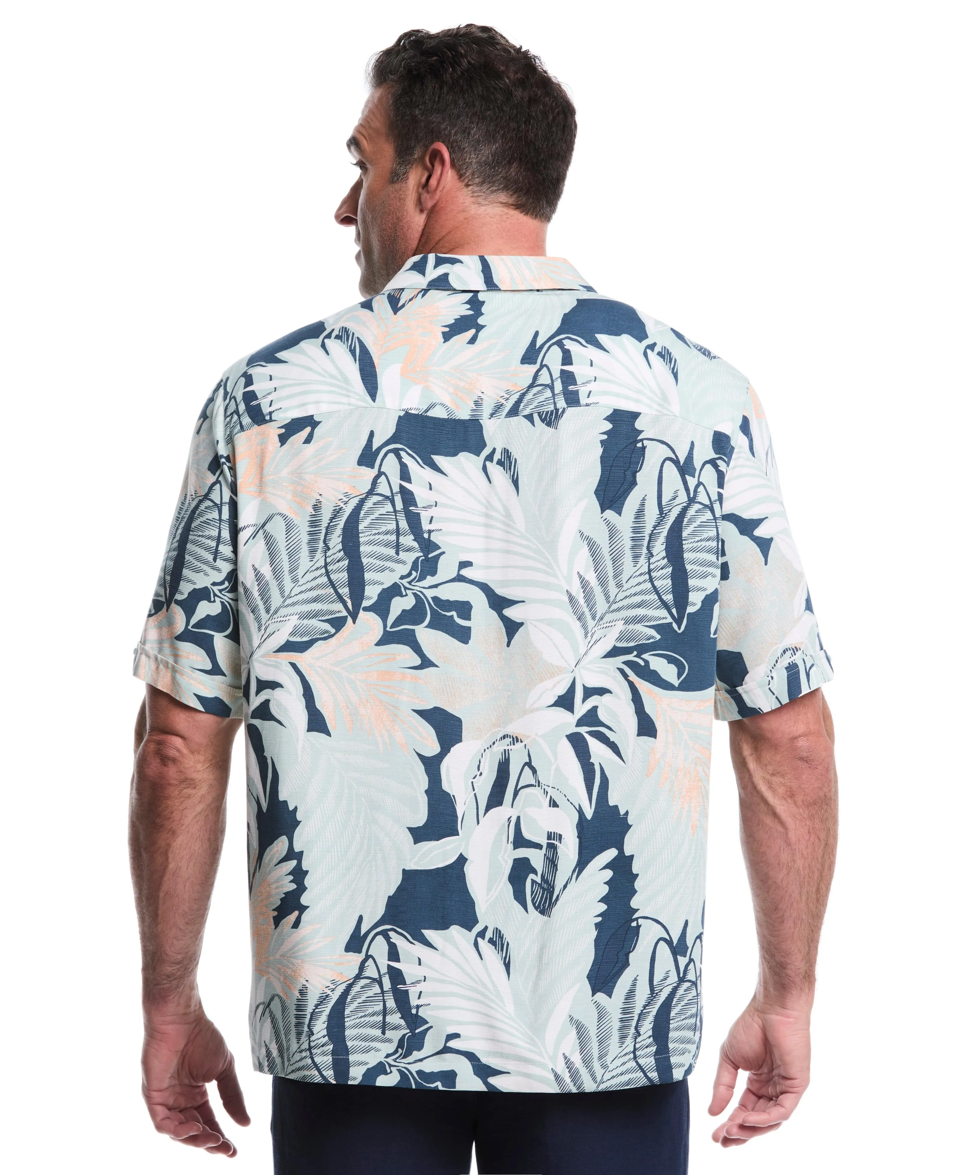 Big & Tall Tropical Print Shirt sold by Cubavera product image thumbnail 3