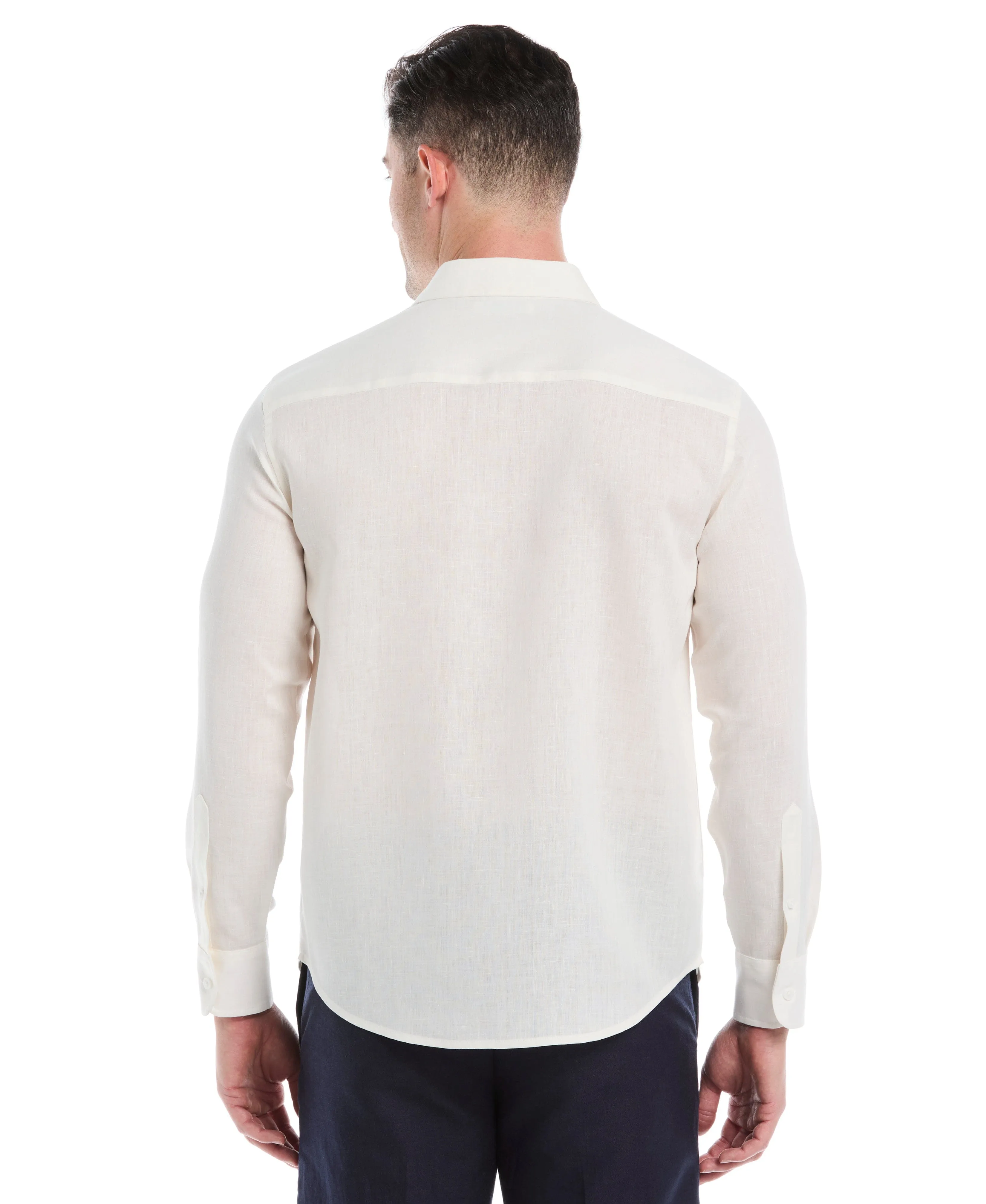 Travelselect™ Linen-Blend Long Sleeve Shirt sold by Cubavera product image thumbnail 2