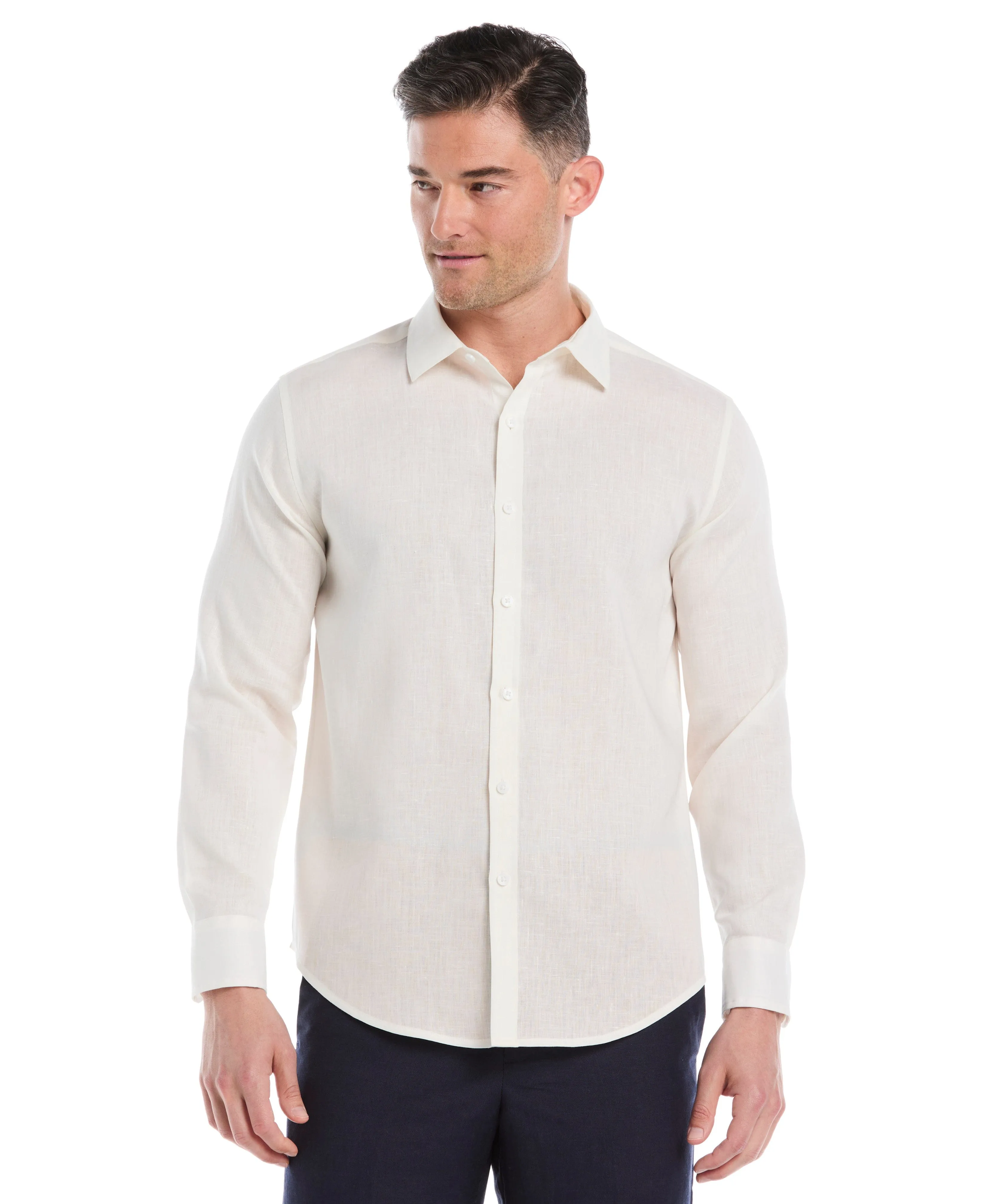 Travelselect™ Linen-Blend Long Sleeve Shirt sold by Cubavera