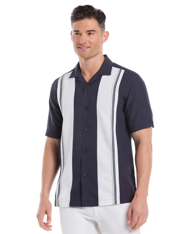 Retro Panel Embroidered Shirt sold by Cubavera