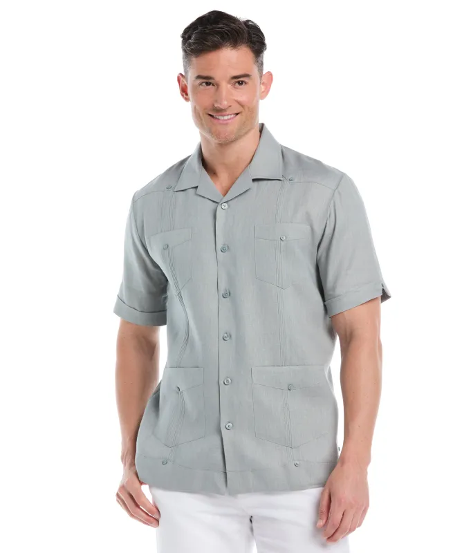 100% Linen Classic Guayabera Shirt - Short Sleeve sold by Cubavera