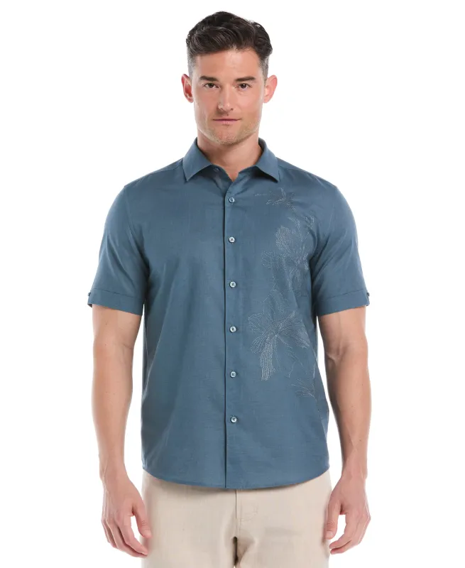 Floral Embroidered Shirt sold by Cubavera