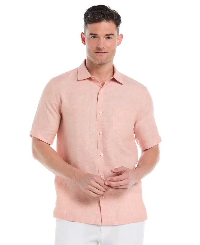 Big & Tall Classic Two-Tone Linen Shirt sold by Cubavera