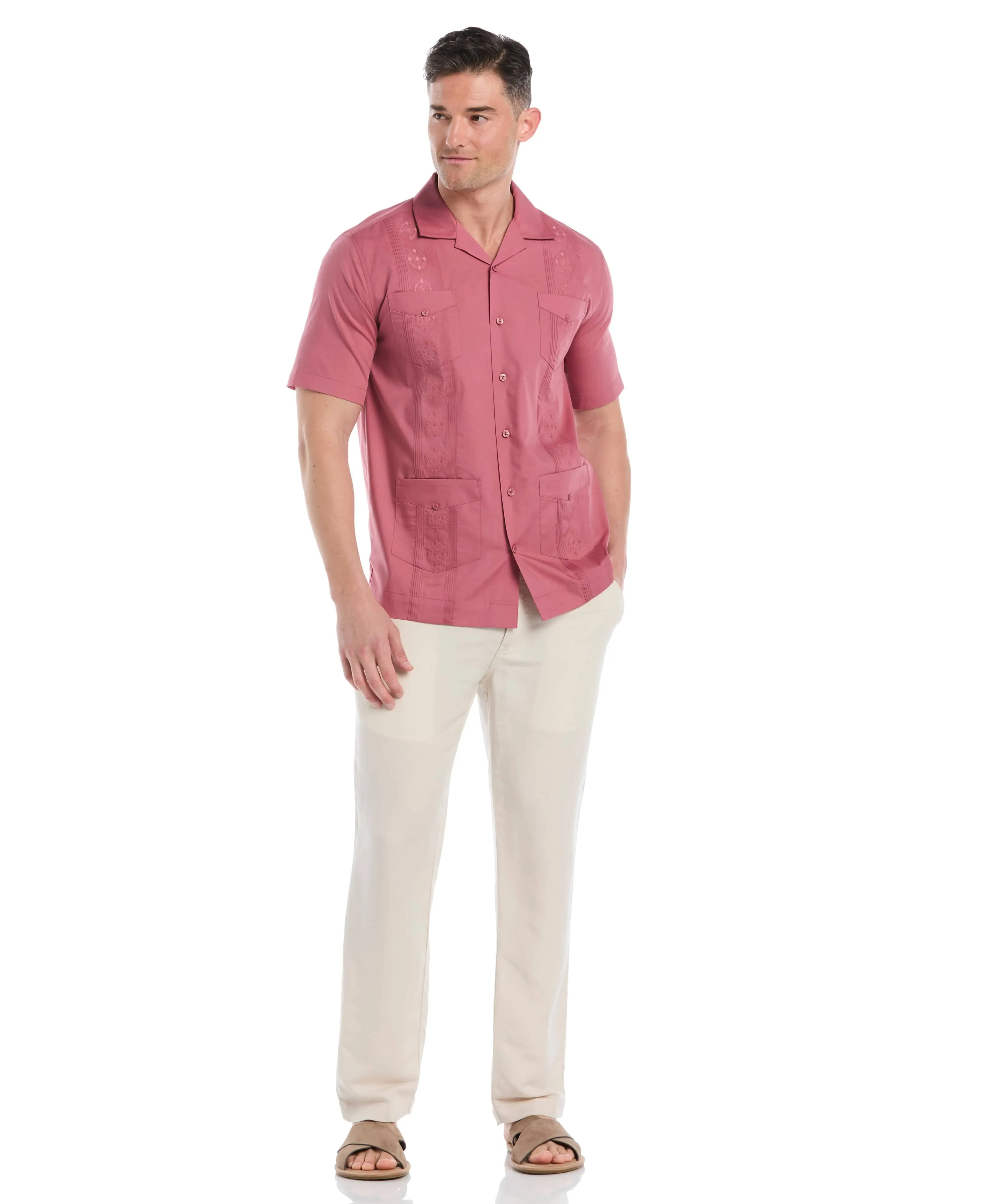 Big & Tall Authentic Embroidered Guayabera Shirt sold by Cubavera product image thumbnail 4
