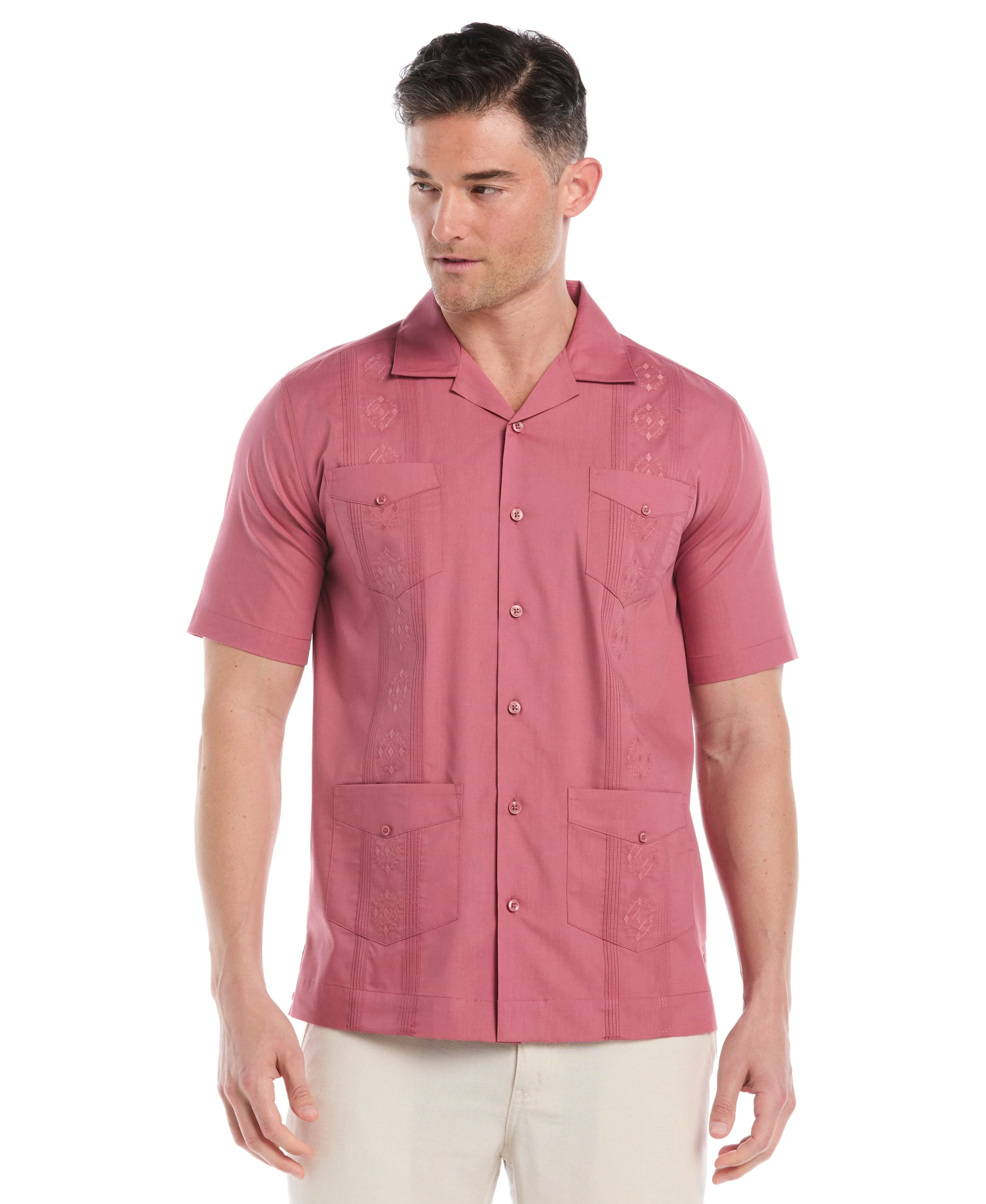 Big & Tall Authentic Embroidered Guayabera Shirt sold by Cubavera