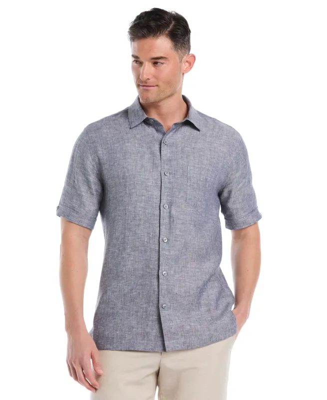 Big & Tall Classic Two-Tone Linen Shirt sold by Cubavera