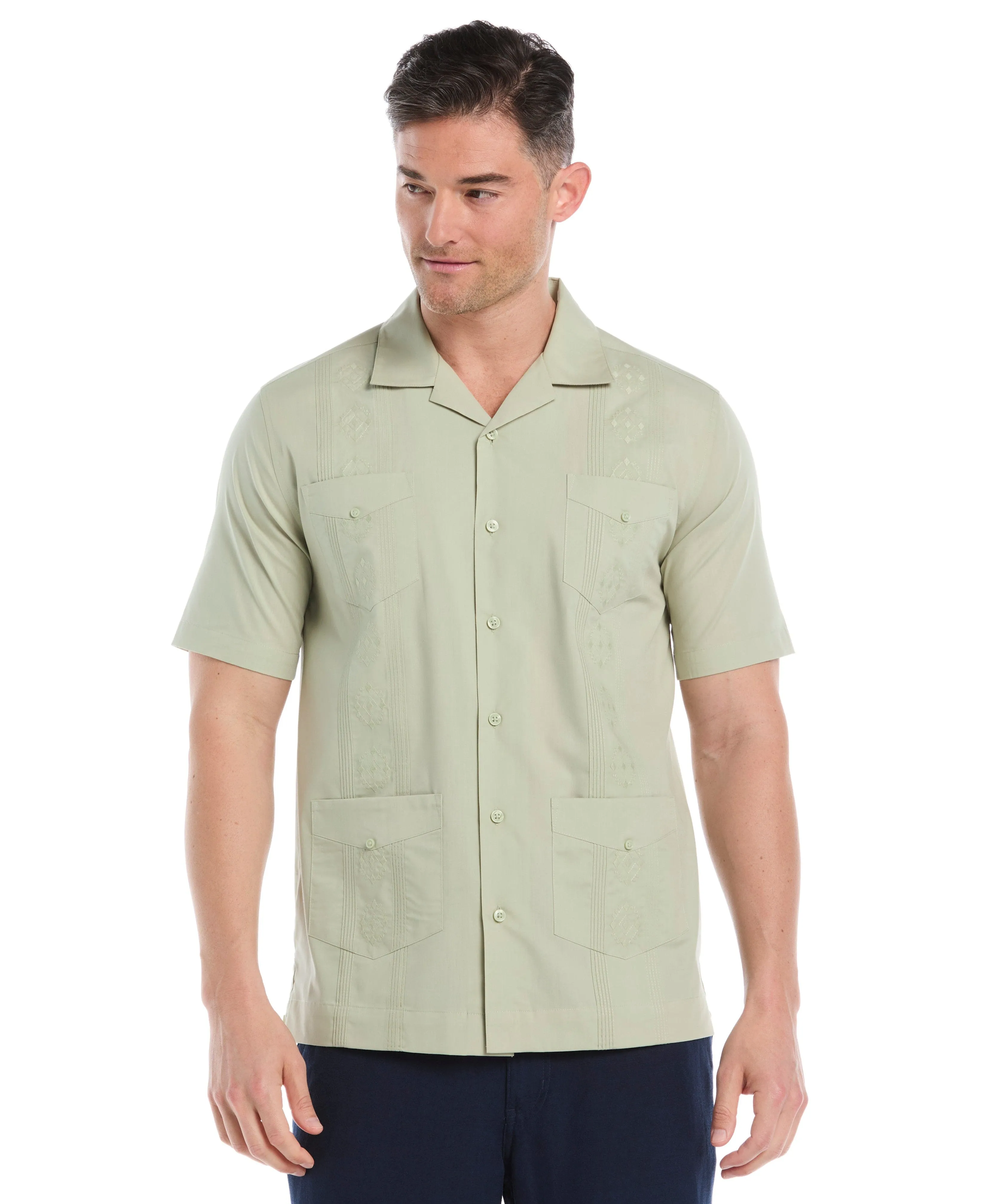 Big & Tall Authentic Embroidered Guayabera Shirt sold by Cubavera