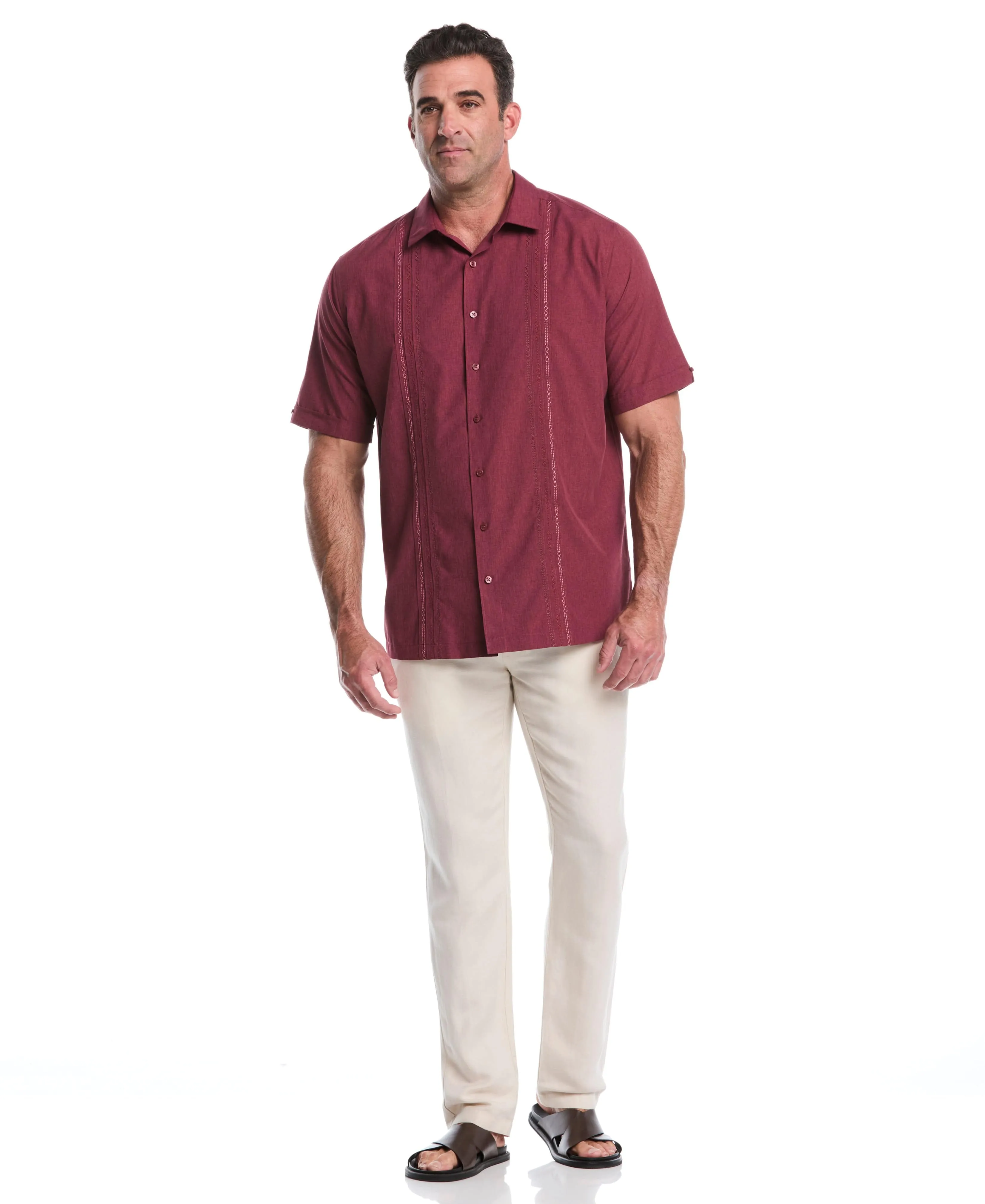 Big & Tall Geo Embroidered Panel Shirt sold by Cubavera product image thumbnail 5