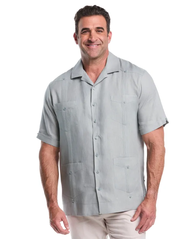 Big & Tall 100% Linen Classic Guayabera Shirt - Short Sleeve sold by Cubavera