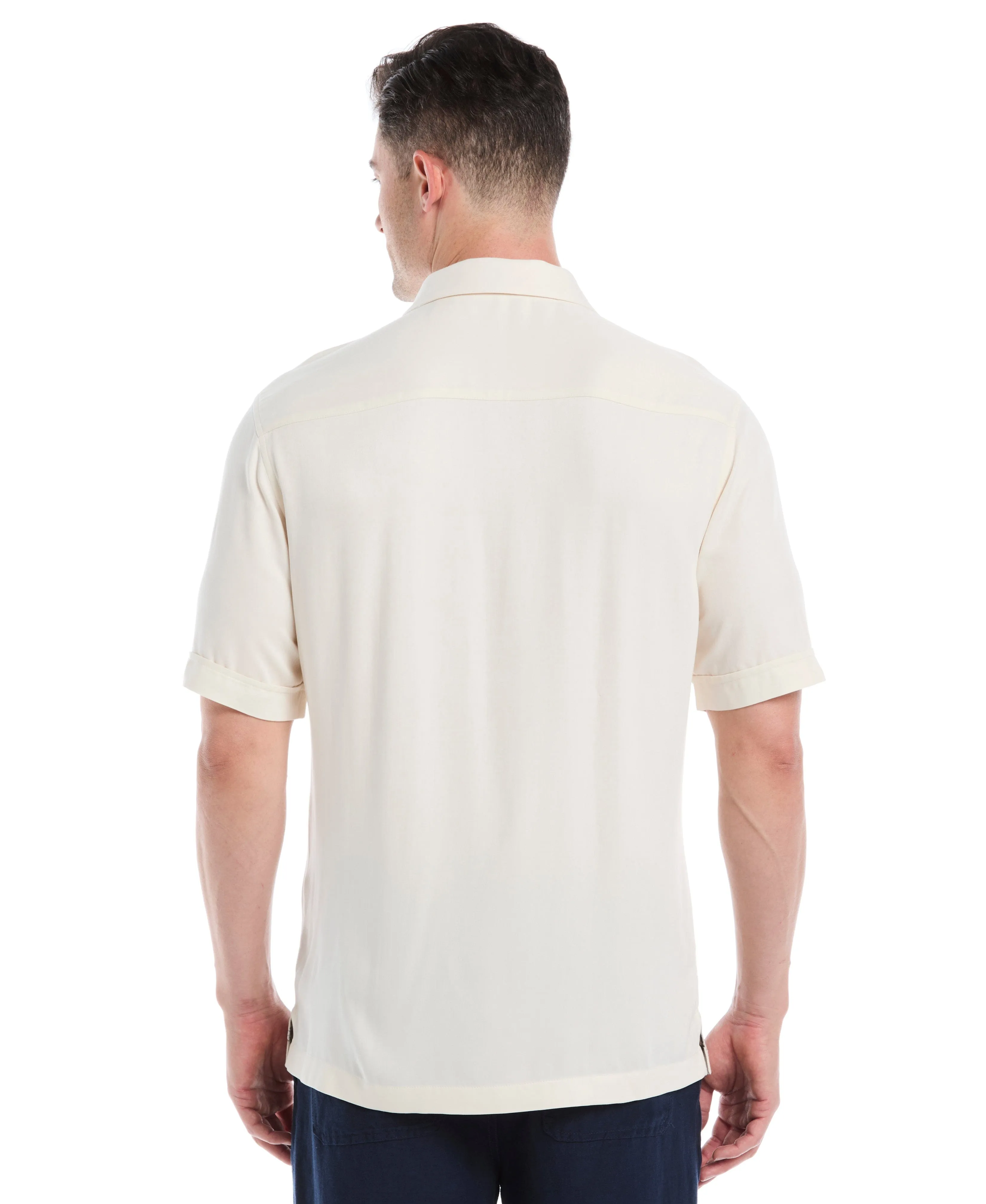 Embroidered Camp Collar Shirt sold by Cubavera product image thumbnail 3